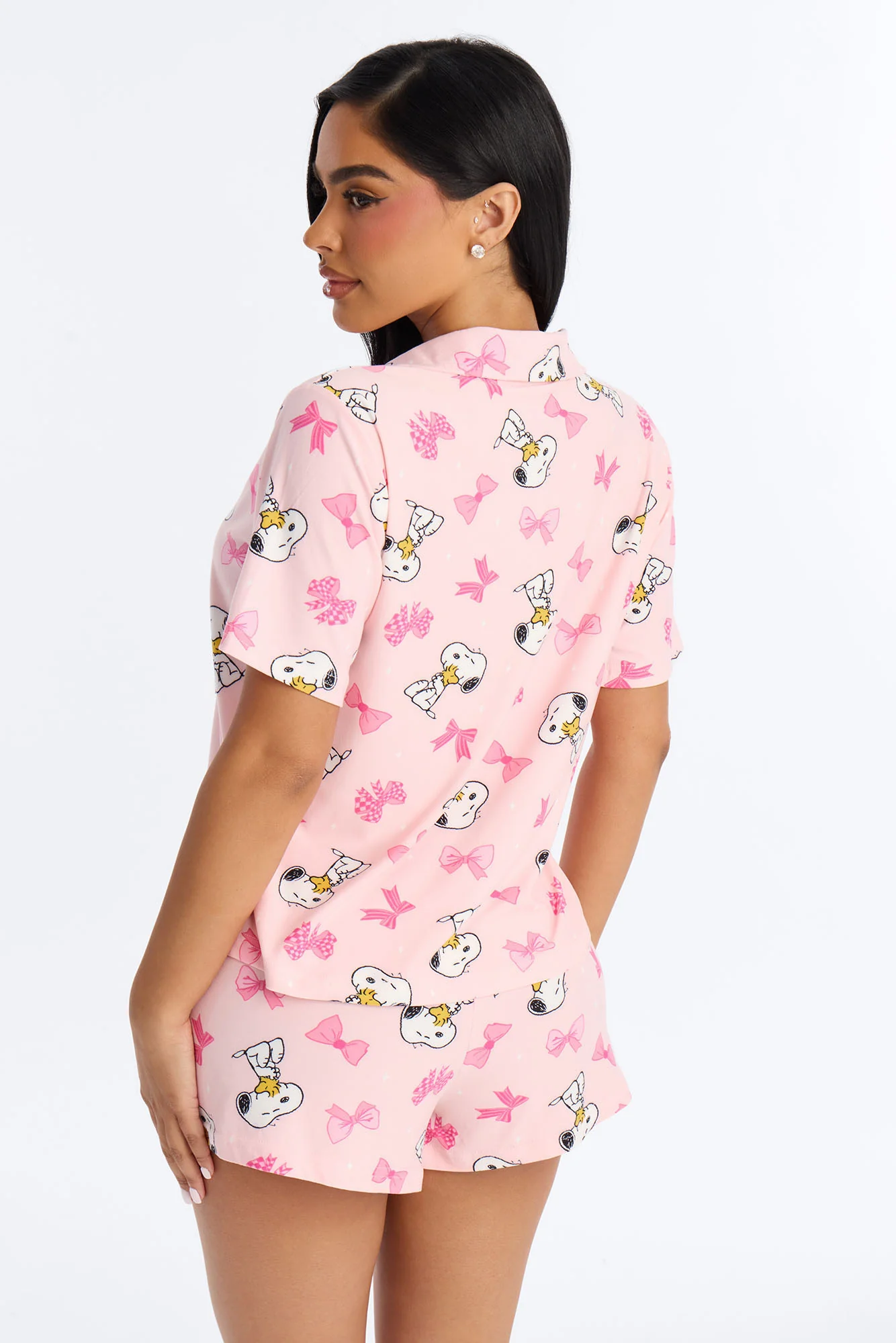 Peanuts Bows & Sparkles PJ Short Set - Pink/combo - Image 3