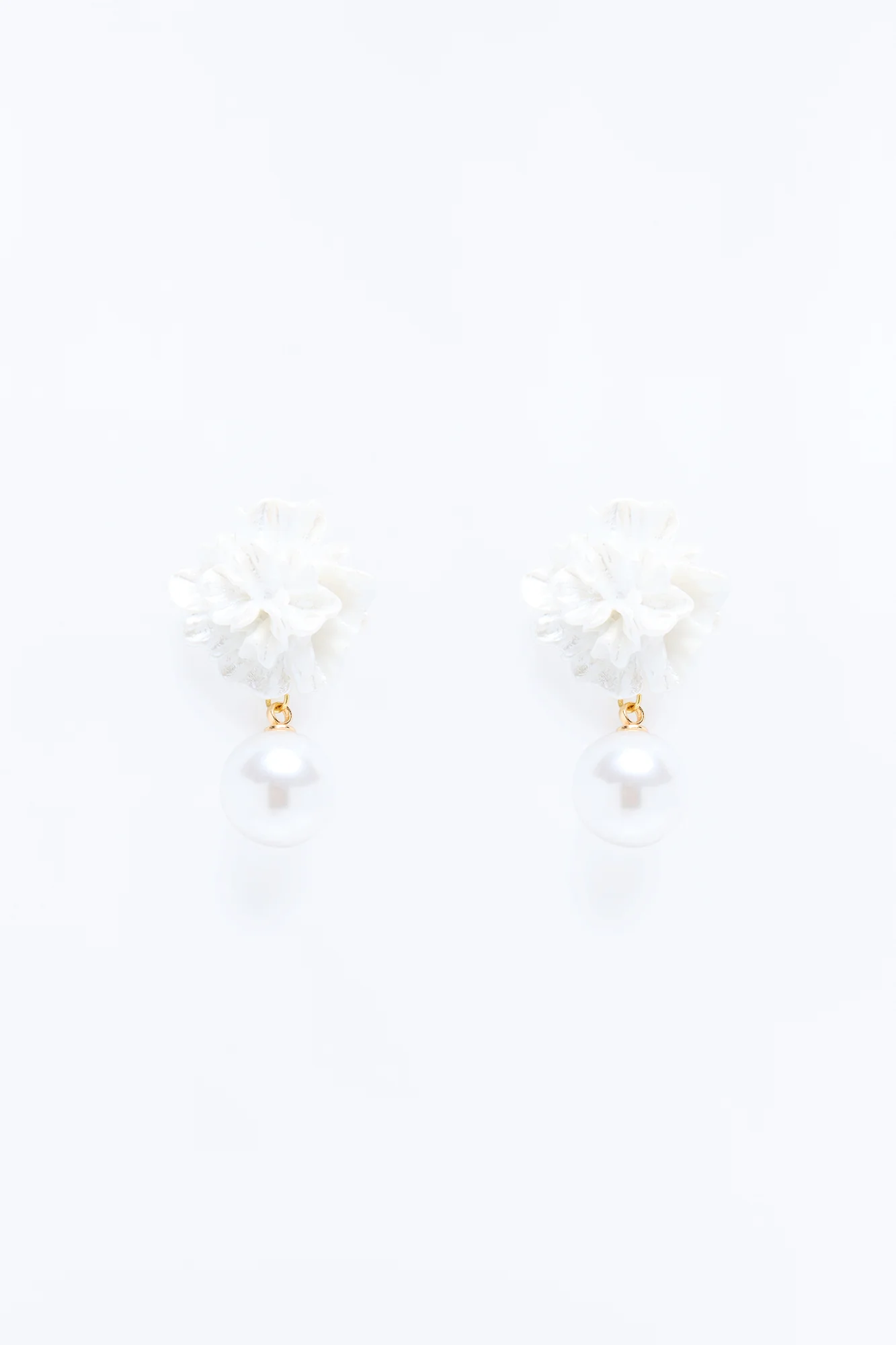 Petal Luxe Pearl Drop Earrings - White