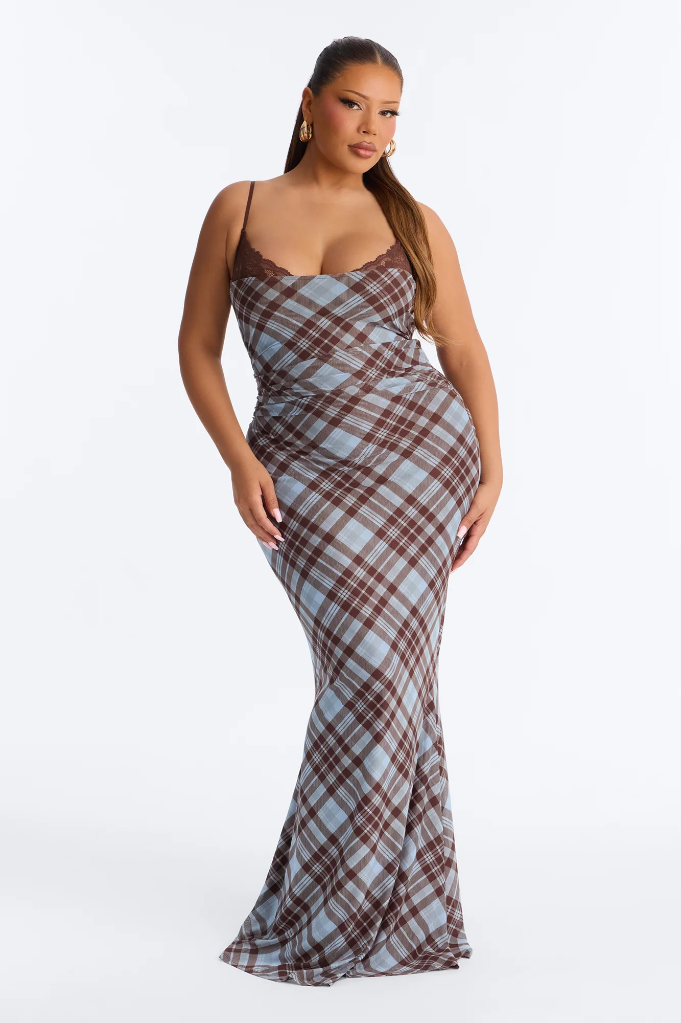Photo Op Mesh Maxi Dress - Blue/combo - Image 4