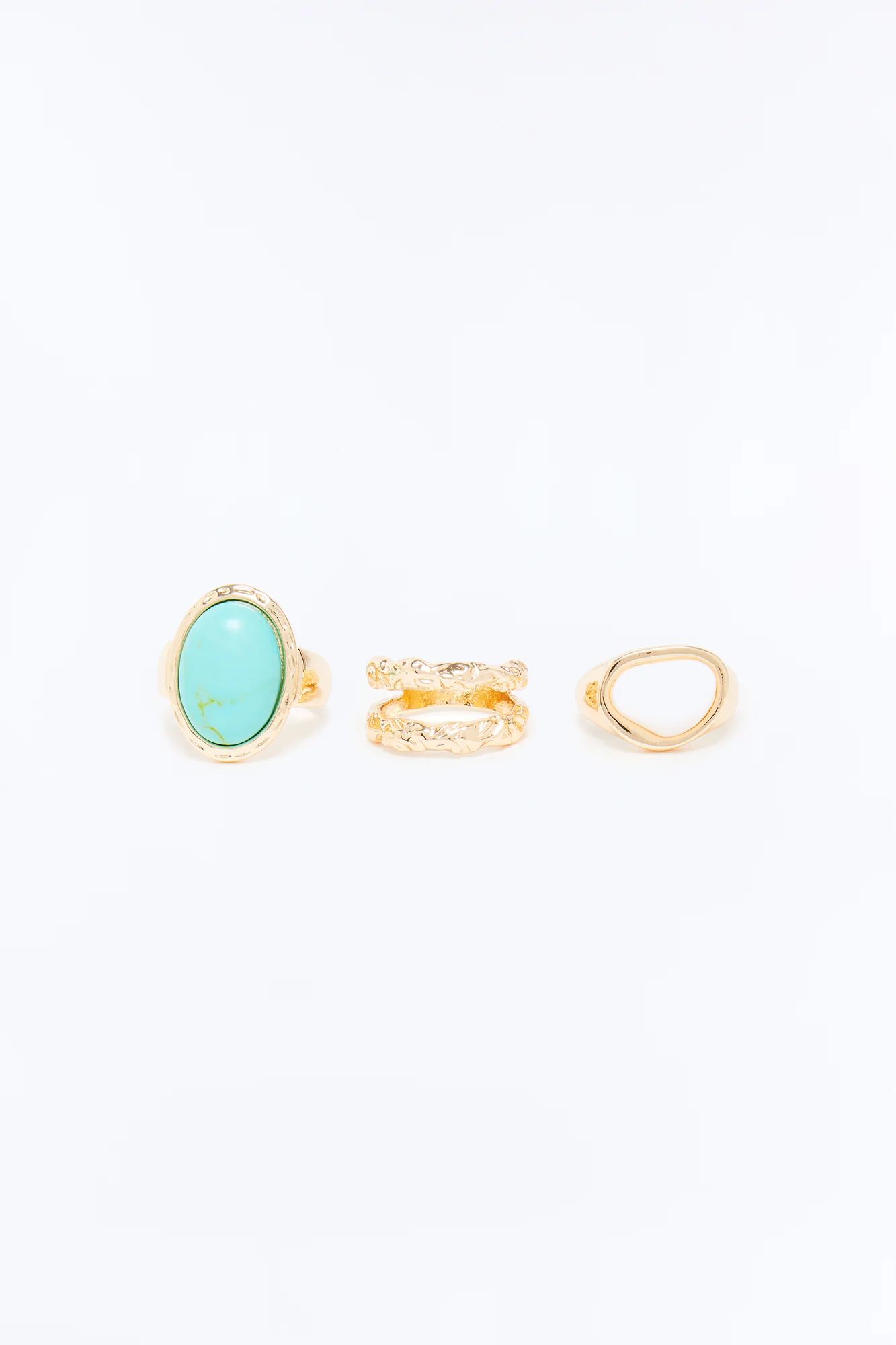 Picture This Jeweled 3 Piece Ring Set - Gold/combo - Image 3