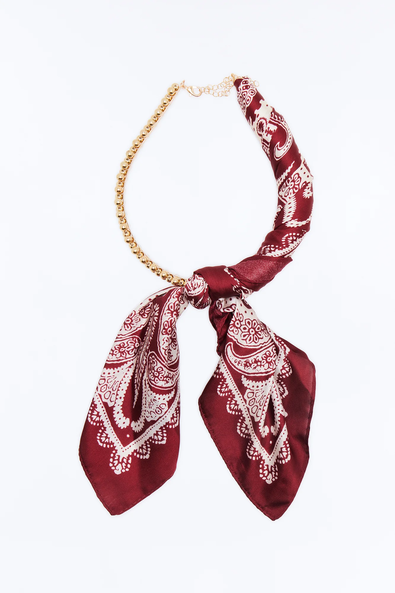 Piece Of Paisley Necklace - Burgundy/combo - Image 3