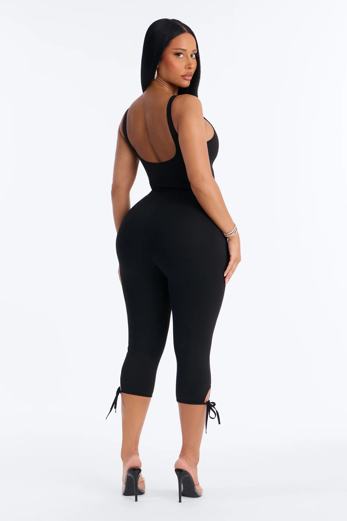 Pilates Body Capri Jumpsuit - Black - Image 3