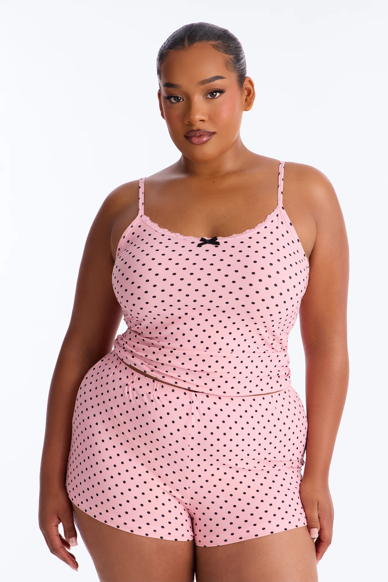 Pillow Talk PJ Short Set - Pink/combo - Image 4