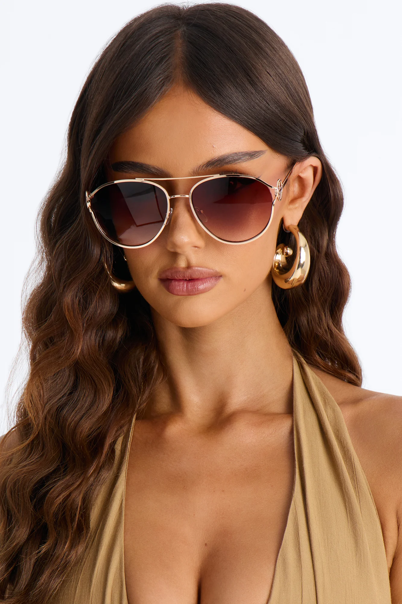 Pilots Cabin Sunglasses - Gold/Brown