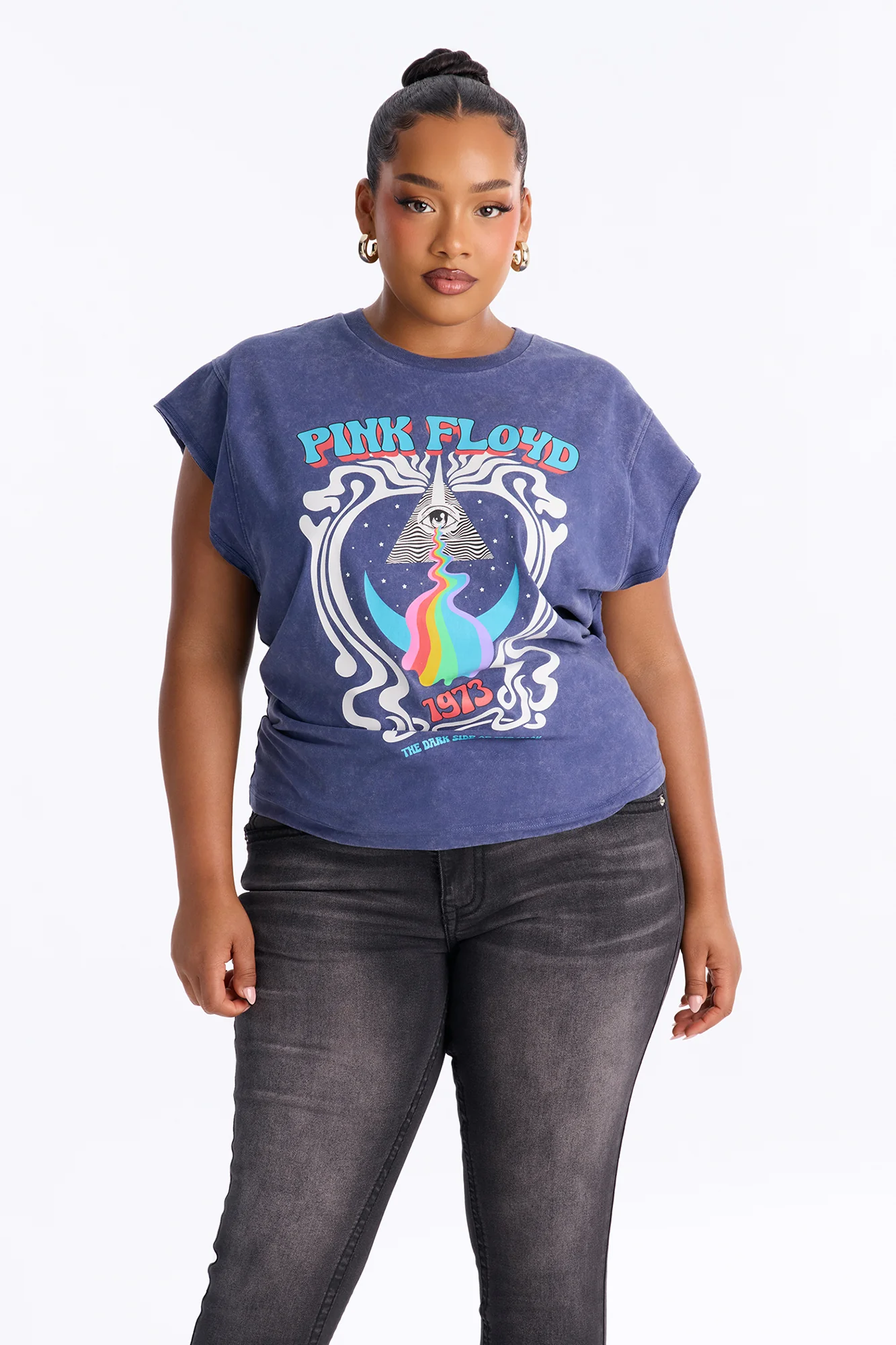 Pink Floyd Washed Muscle Concert Tank - Blue - Image 5