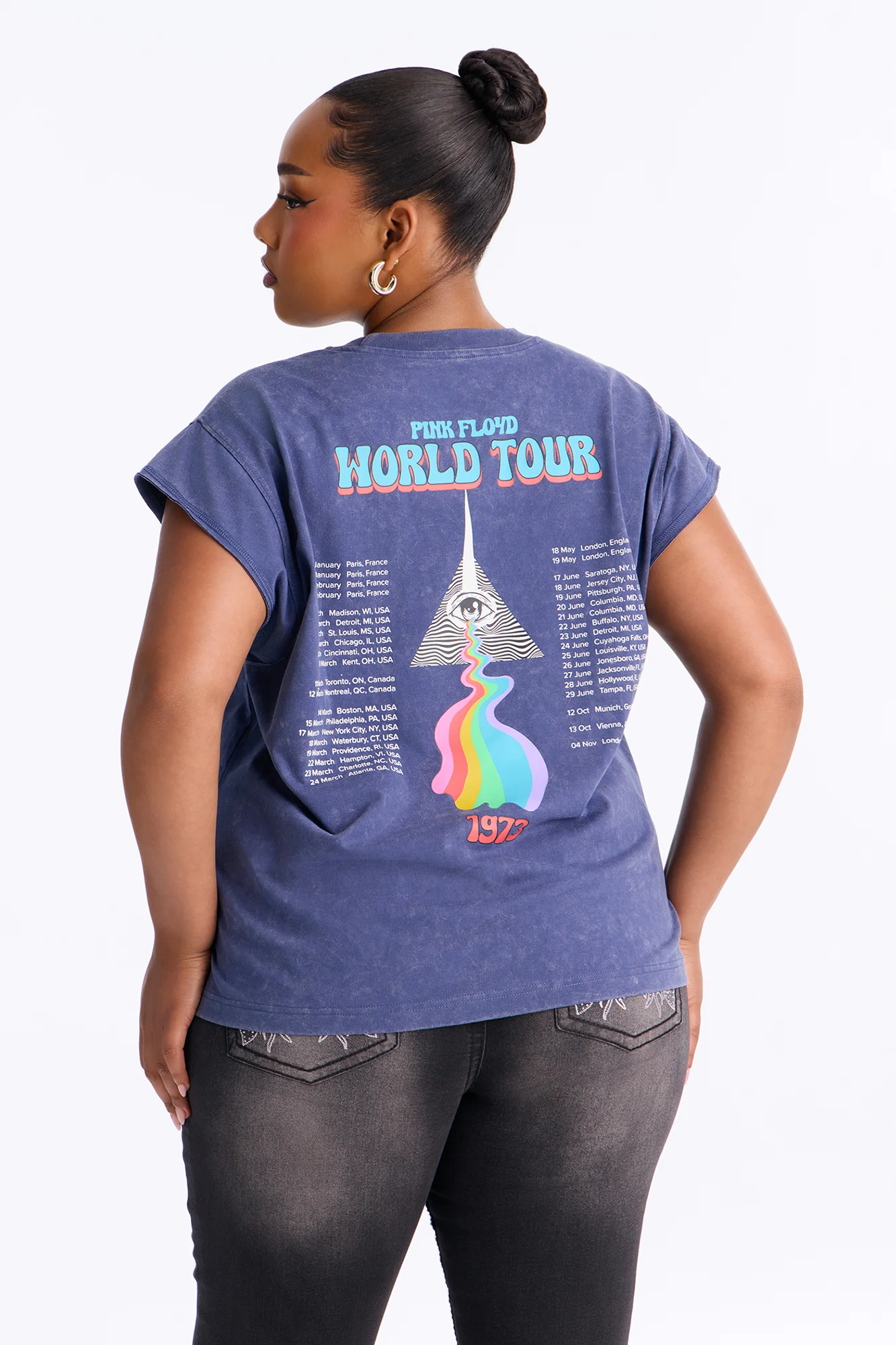 Pink Floyd Washed Muscle Concert Tank - Blue - Image 8
