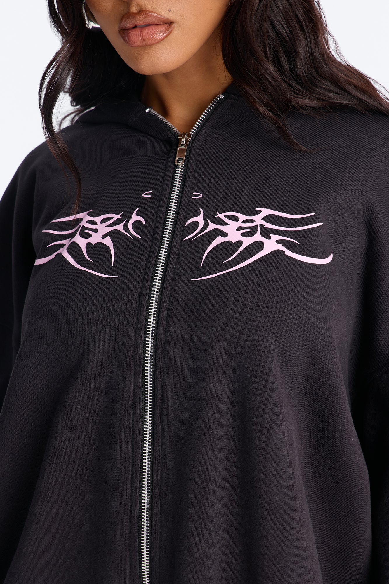 Pink Venom French Terry Jort Set - Black - Image 3