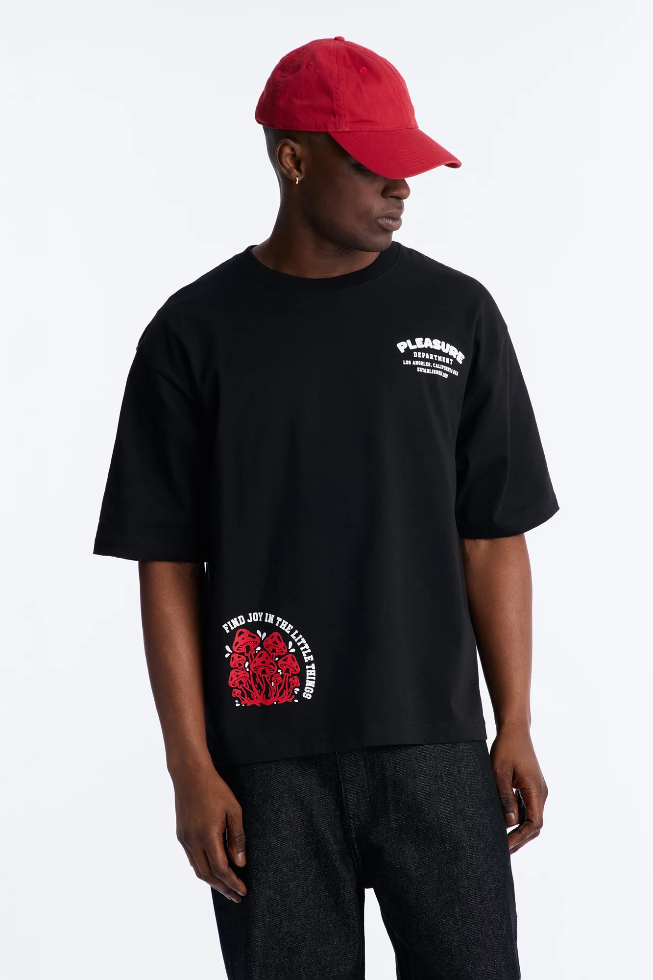 Pleasure Department Boxy Short Sleeve Tee - Black - Image 3