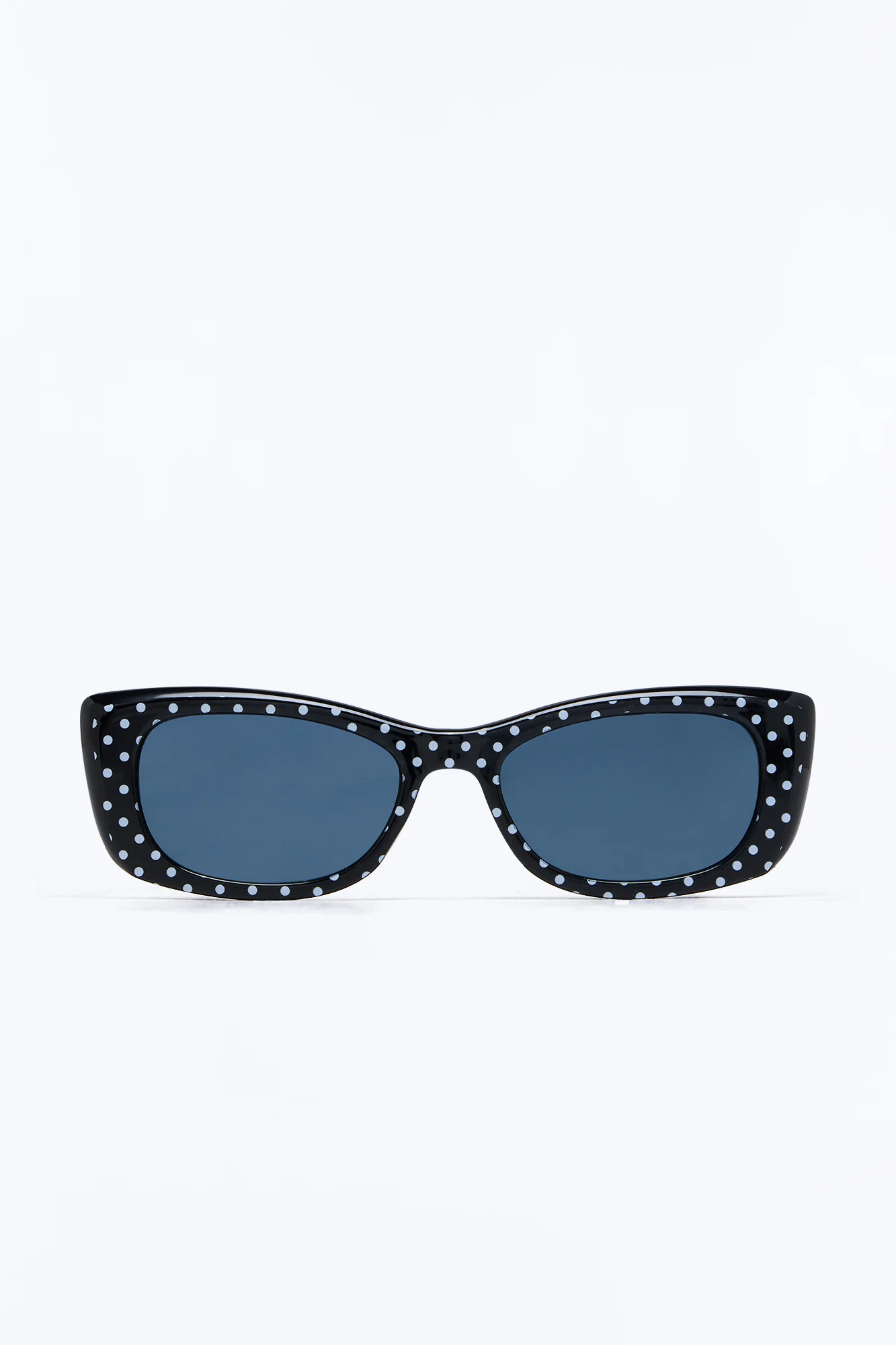 Polka Dot Girly Sunglasses - Black/White - Image 3