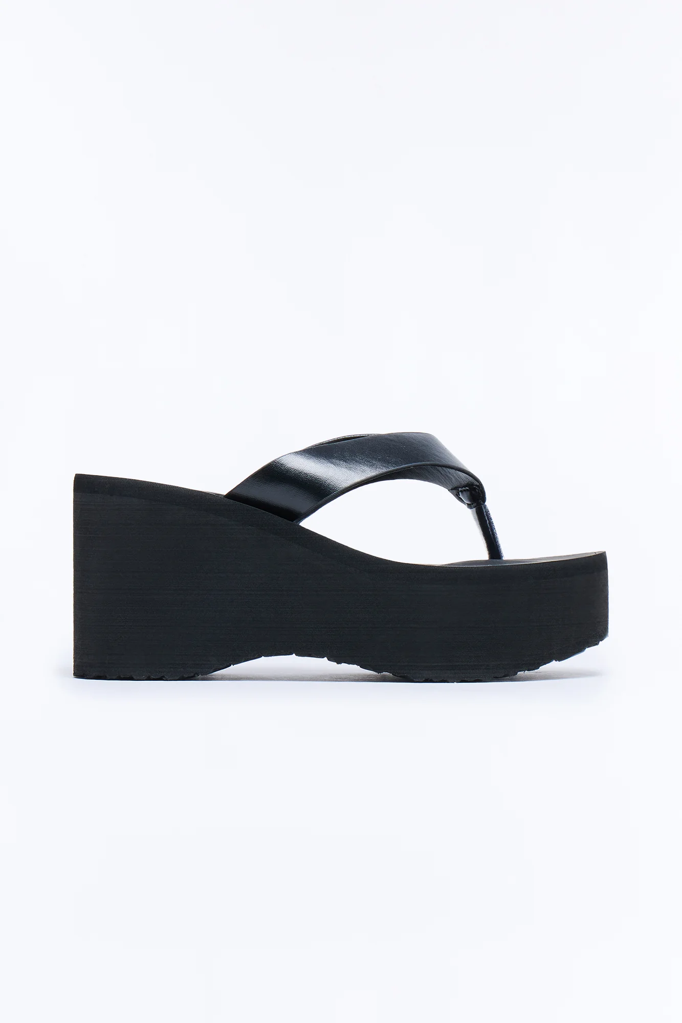 Poolside Thong Wedges - Black - Image 3