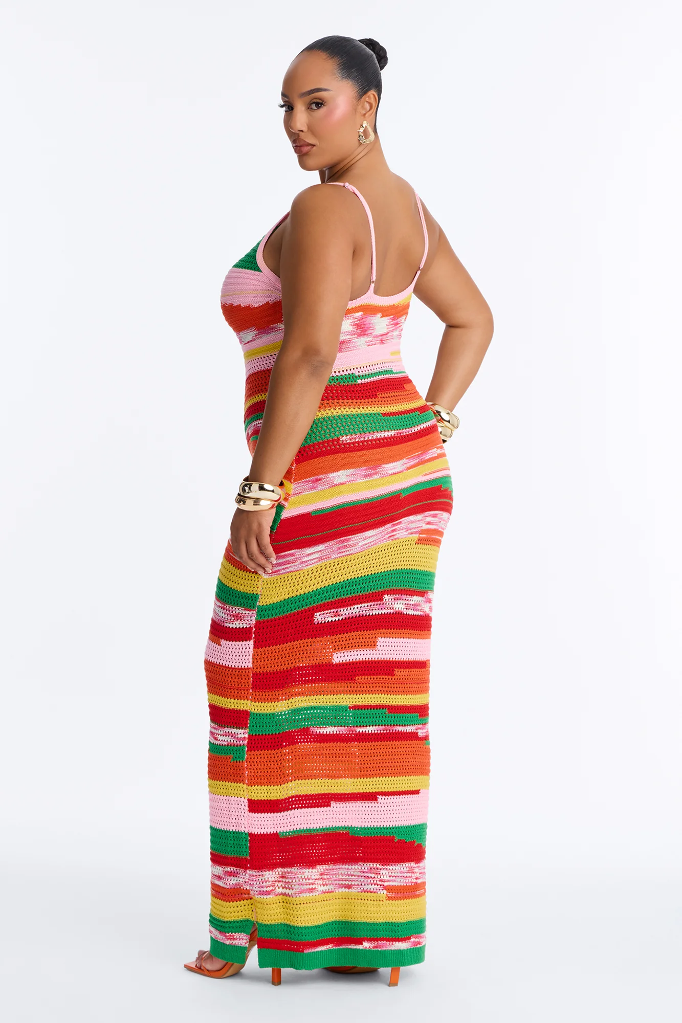 Poolside Vibing Crochet Maxi Dress - Multi Color - Image 8