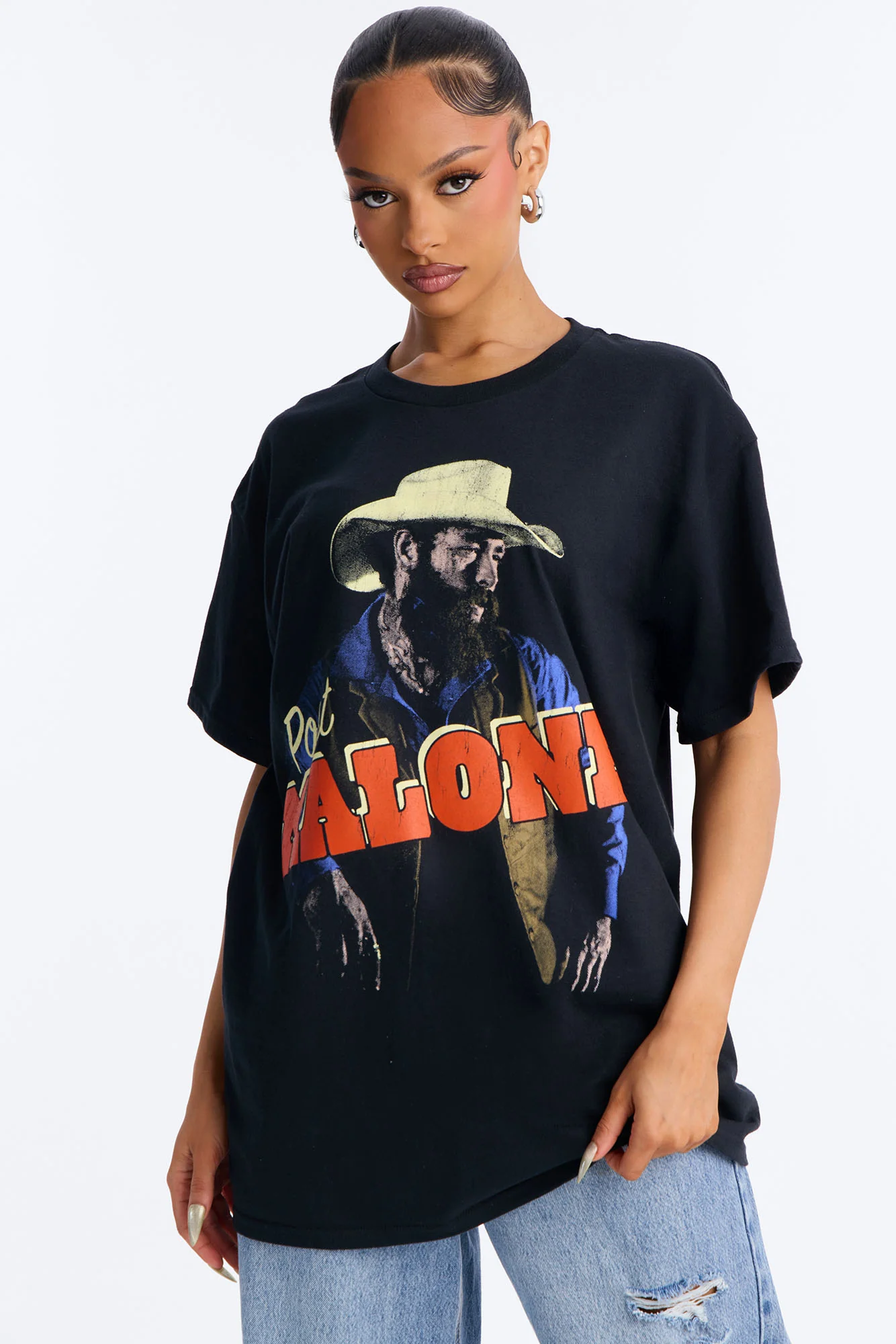 Post Malone Cowboy Hat Tee - Black