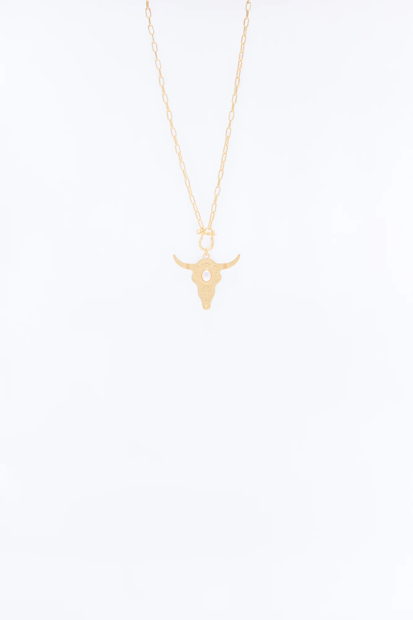 Power Bull Necklace - Gold - Image 3