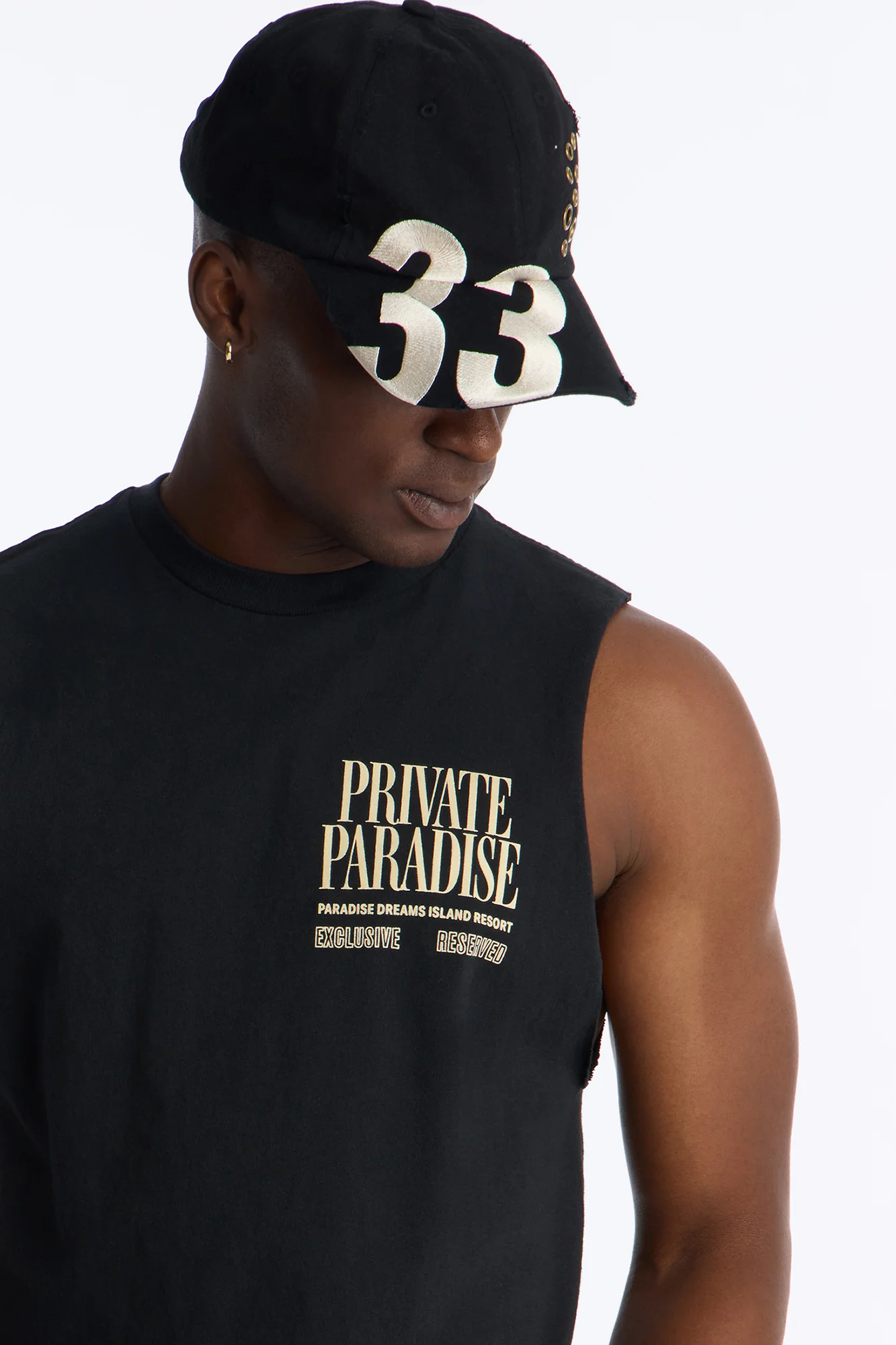 Private Paradise Muscle Tee - Black - Image 3