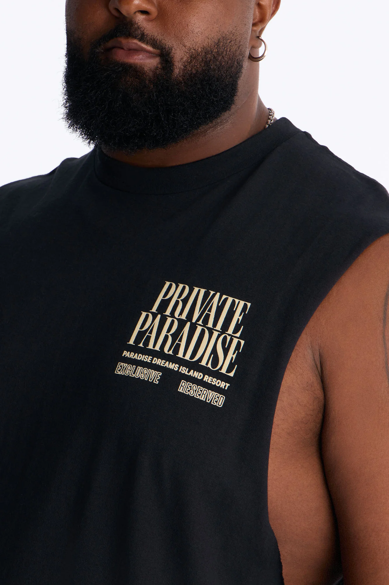 Private Paradise Muscle Tee - Black - Image 7