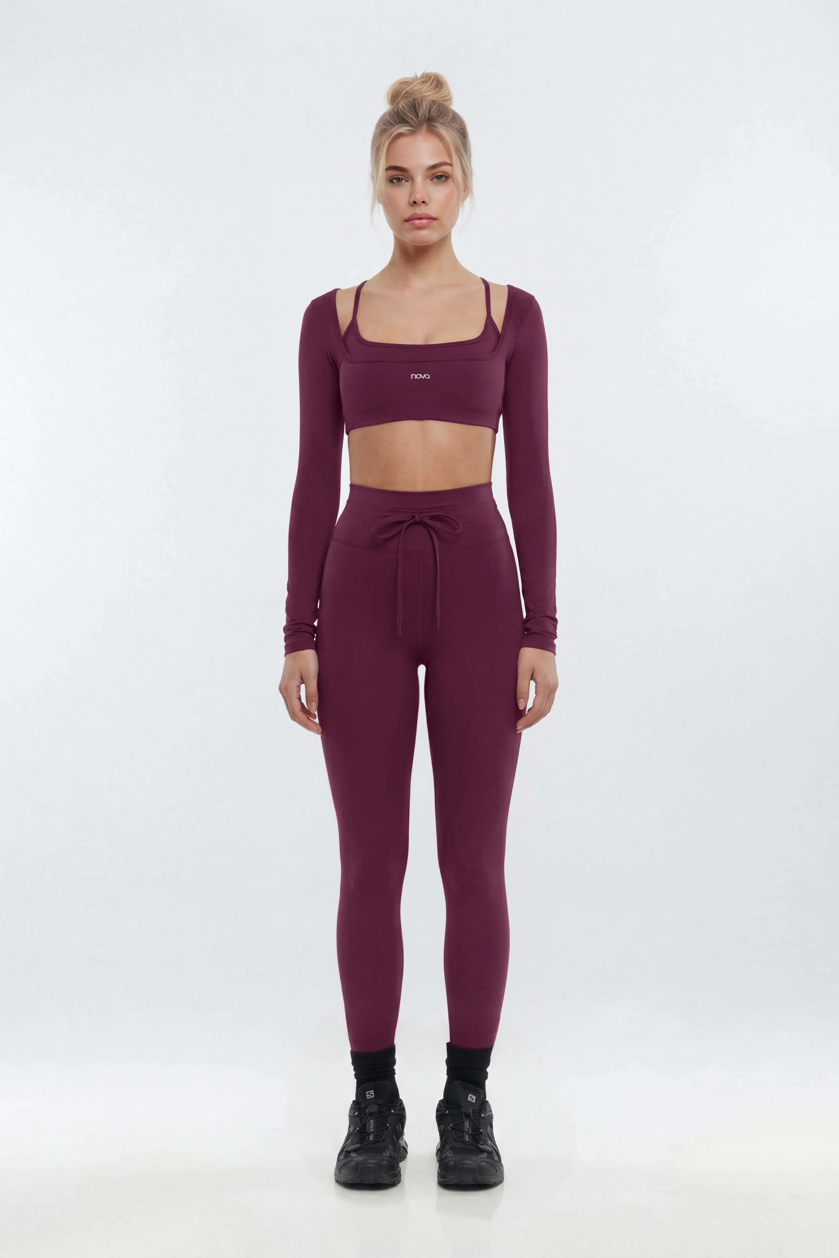 ProStretch™ Long Sleeve Sports Top - Merlot - Image 3