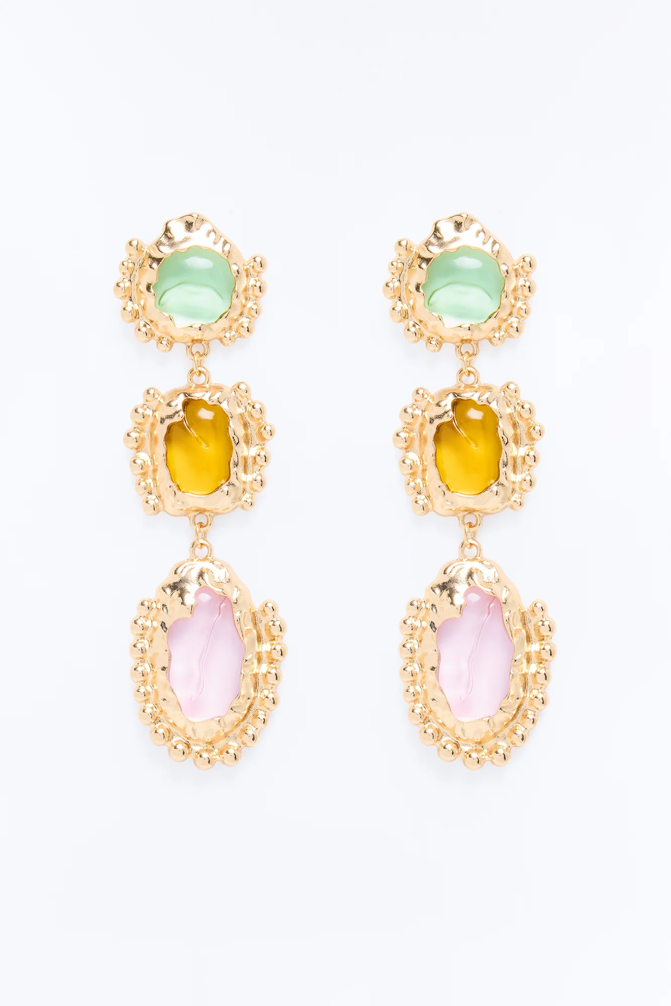 Pure Bliss Drop Earrings - Gold/Multi