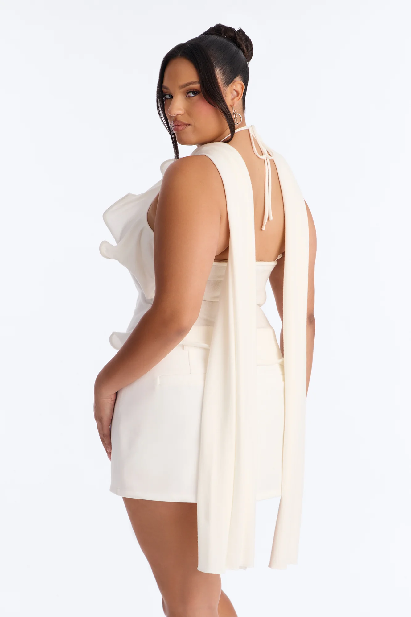 Pure Class Wired Sweater Halter Top - White - Image 7