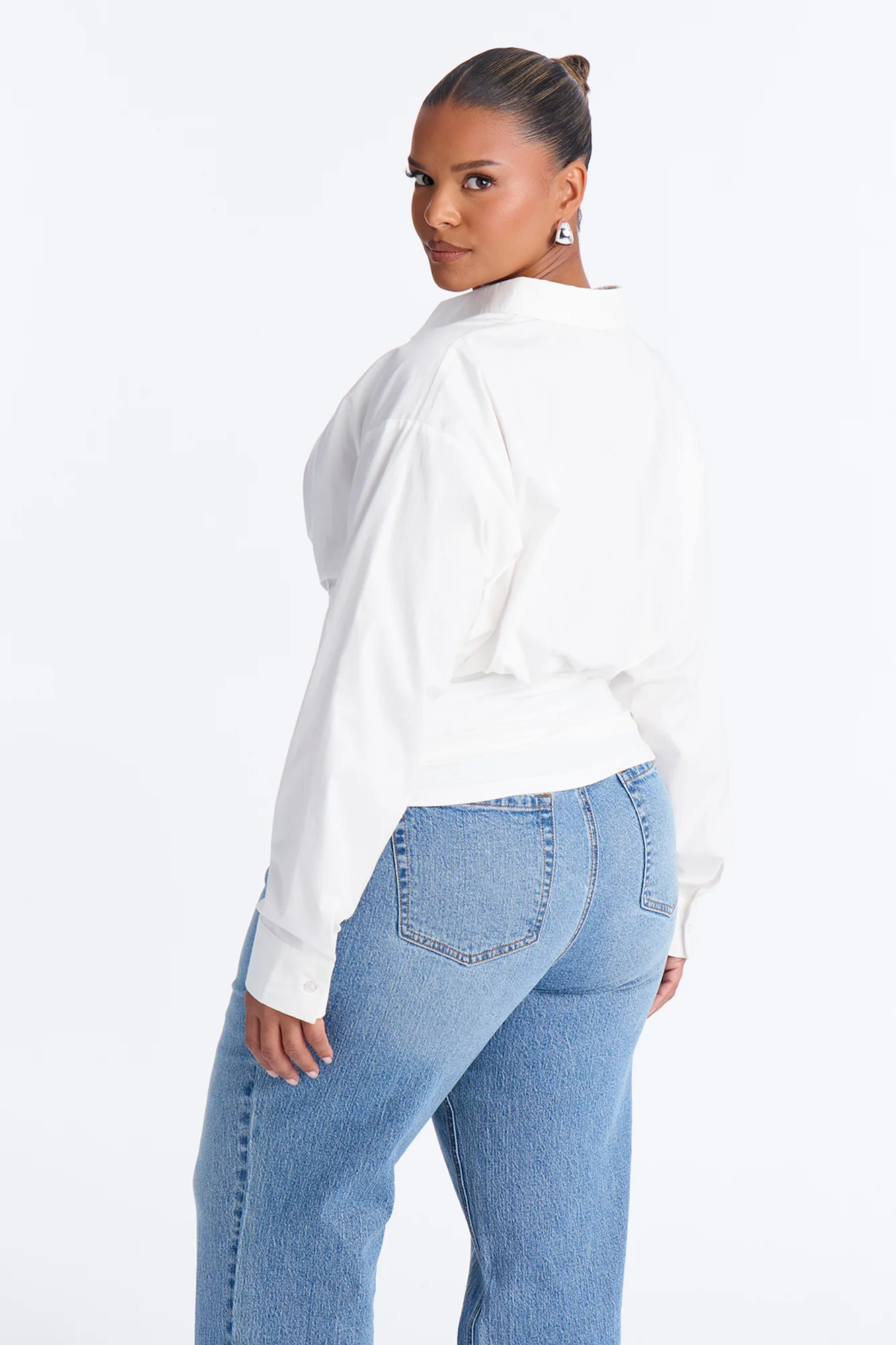 Quiet Crush Button Up Blouse - White - Image 4