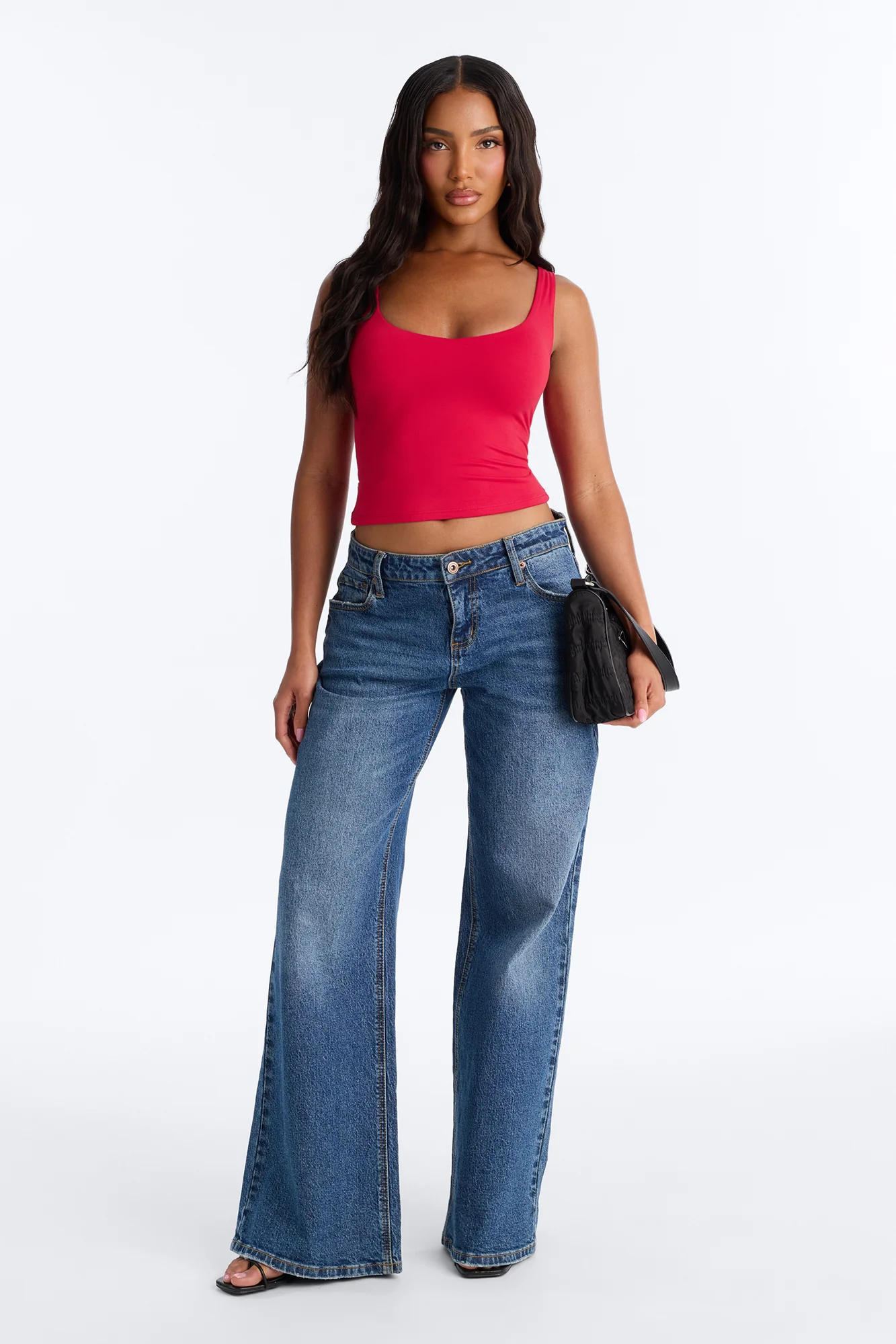 Quinn Double Lined Tank Top - Red - Image 2