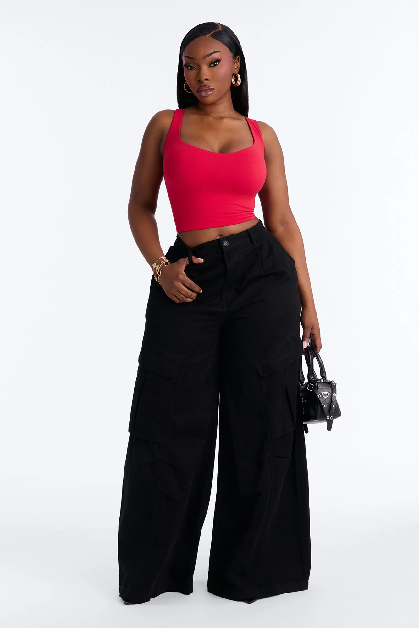 Quinn Double Lined Tank Top - Red - Image 6