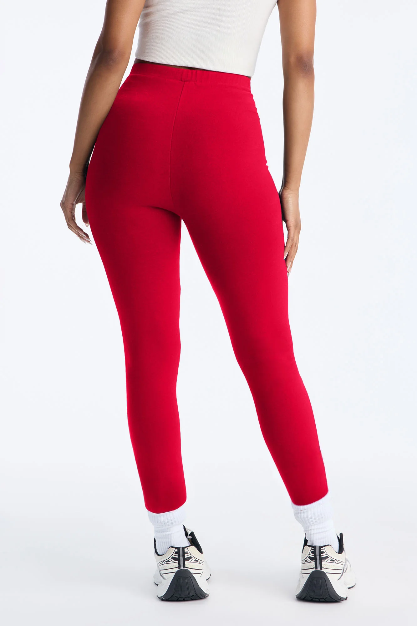 Quinn High Rise Everyday Cotton Legging 29″ - Red - Image 3