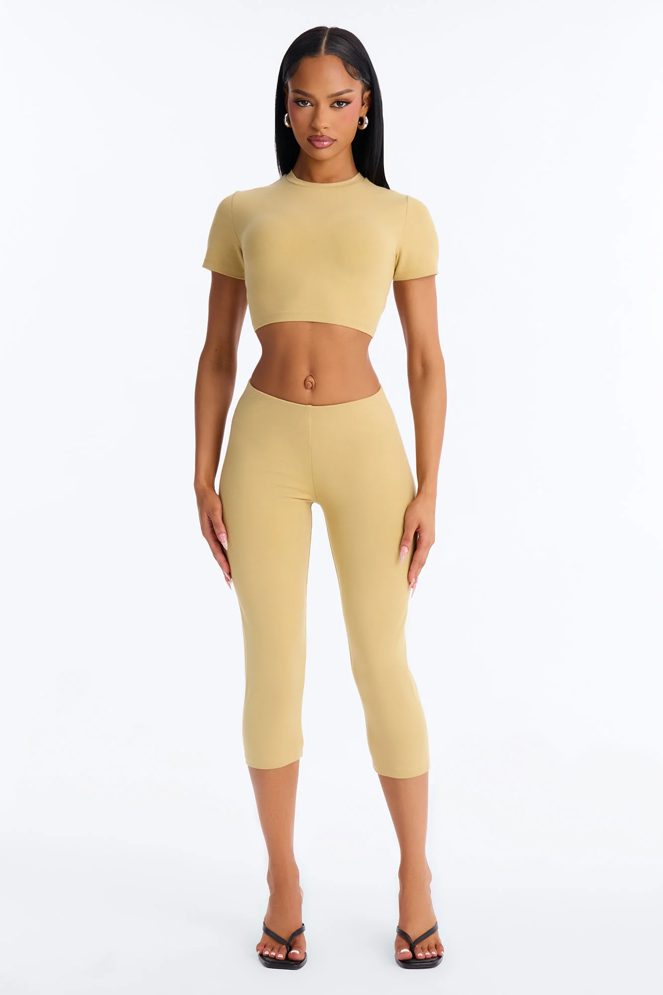 Quinn Low Rise Capri Legging - Honey