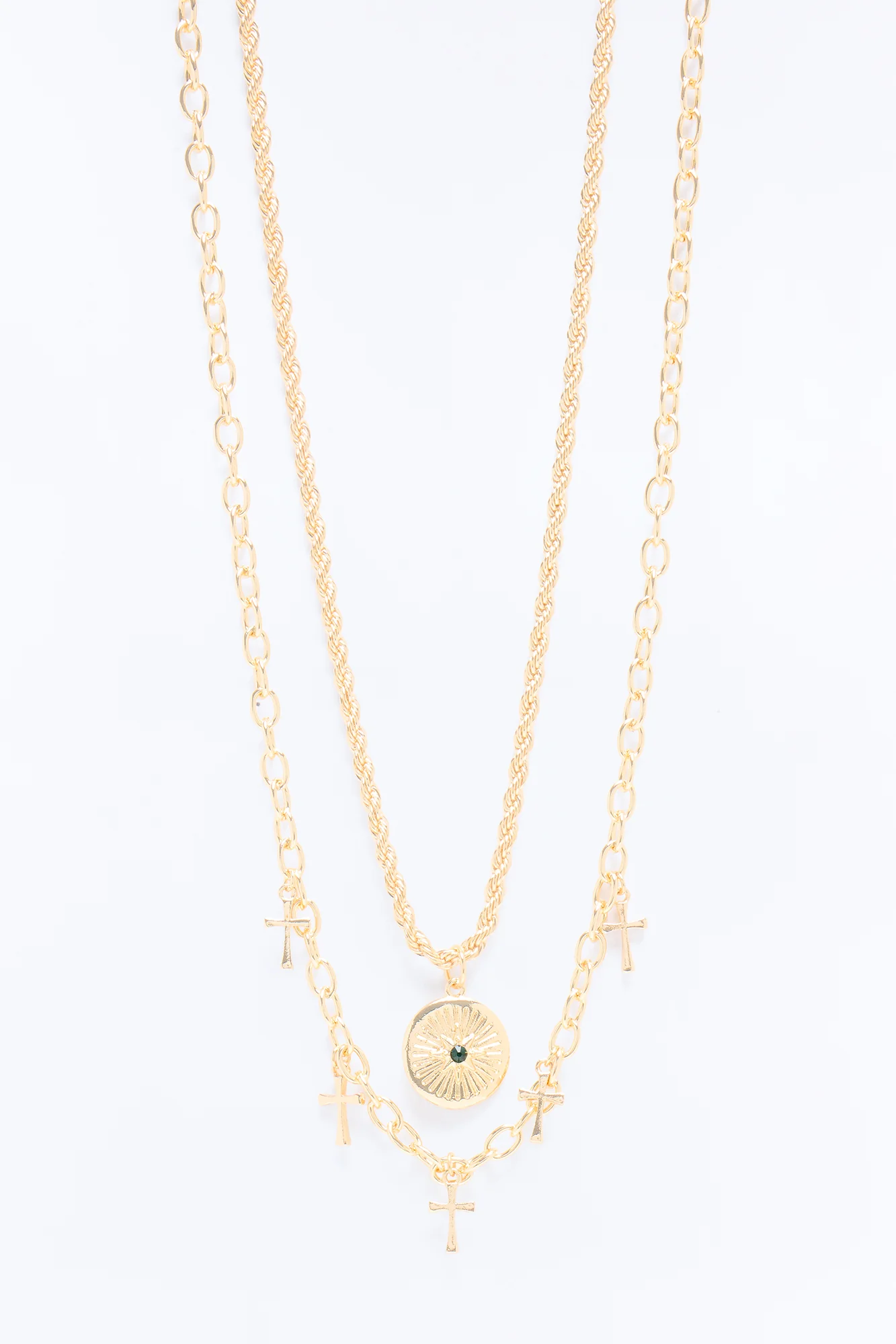 Radiant Faith Necklace Set - Gold