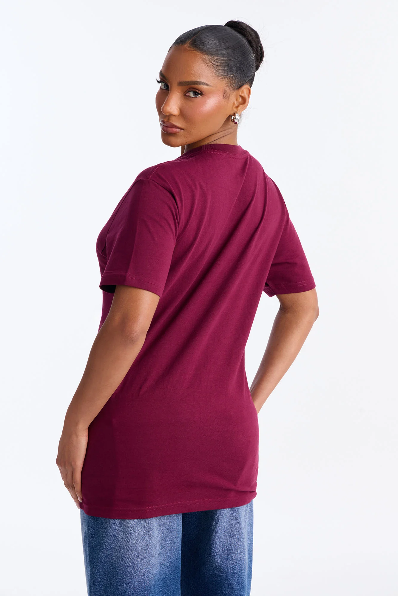 Random Tuesday Oversized T Shirt - Burgundy - Image 4