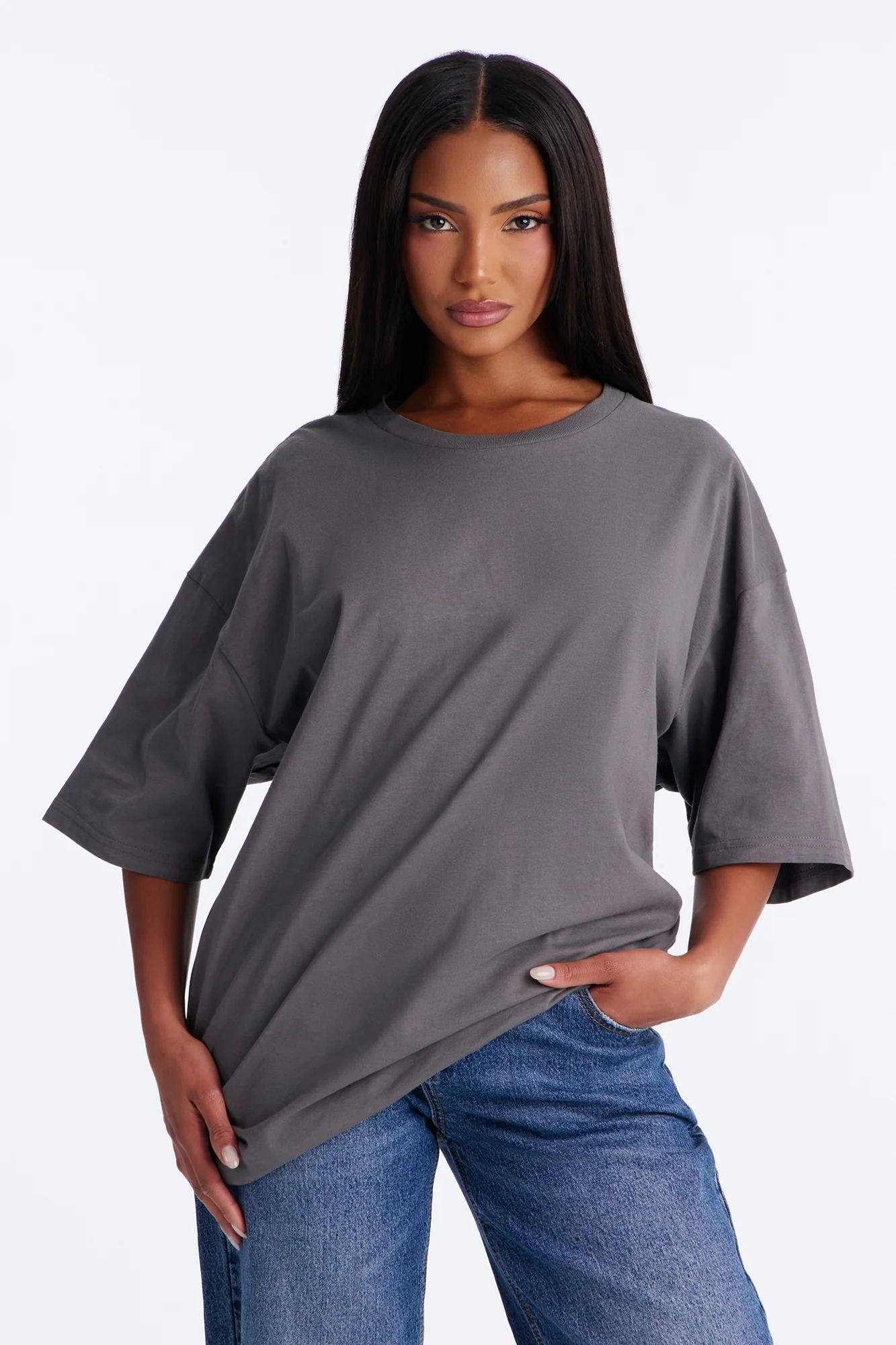 Random Tuesday Oversized T Shirt - Grey
