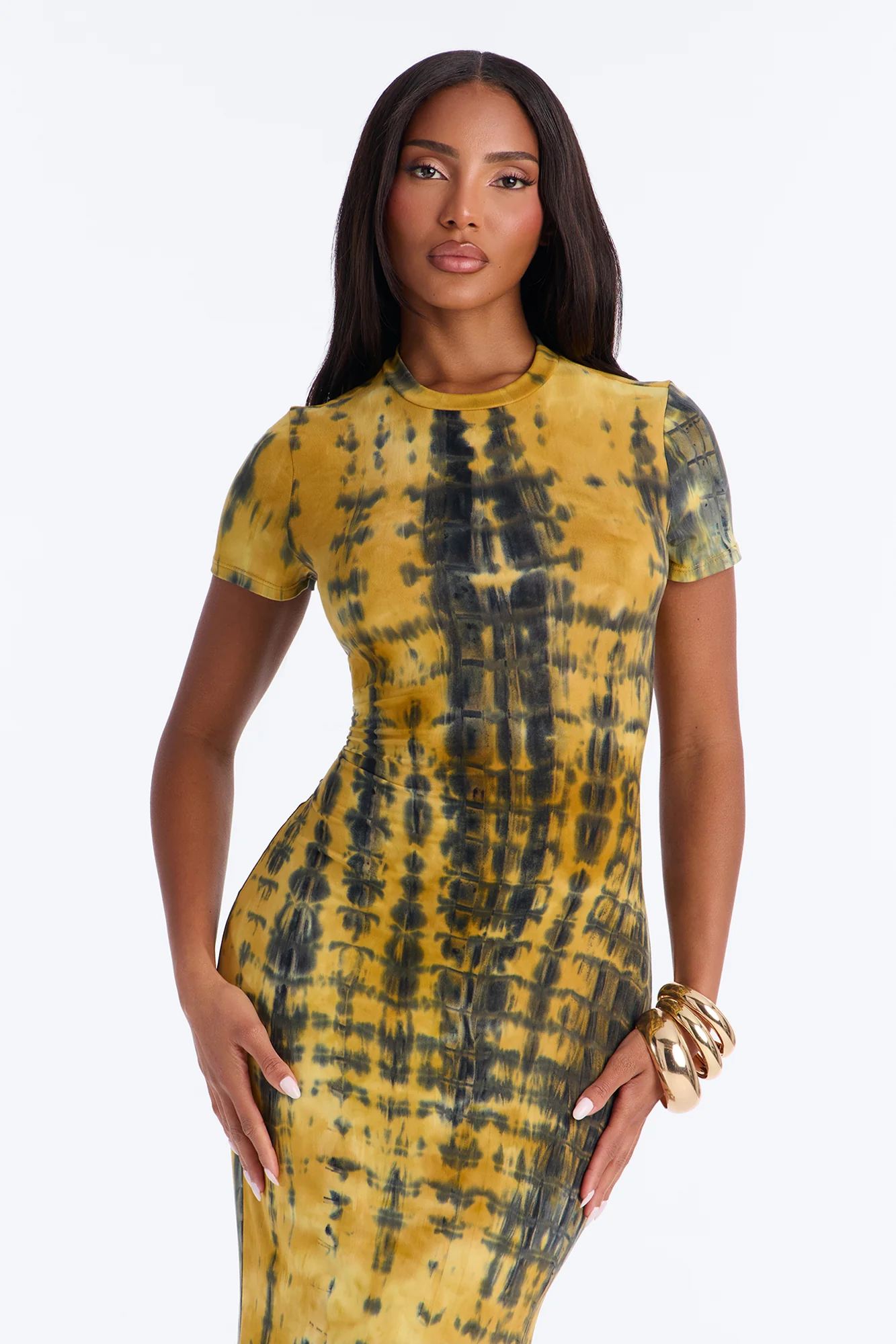 Raven Tie Dye Maxi Dress - Yellow/combo - Image 2
