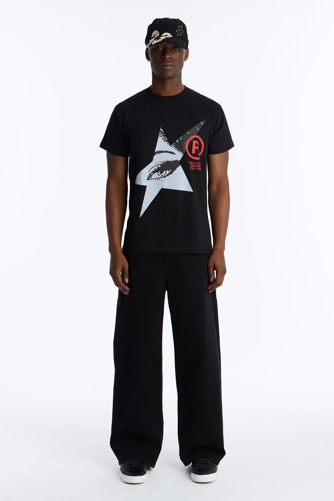 Real Eyes Lie Short Sleeve Tee - Black - Image 2