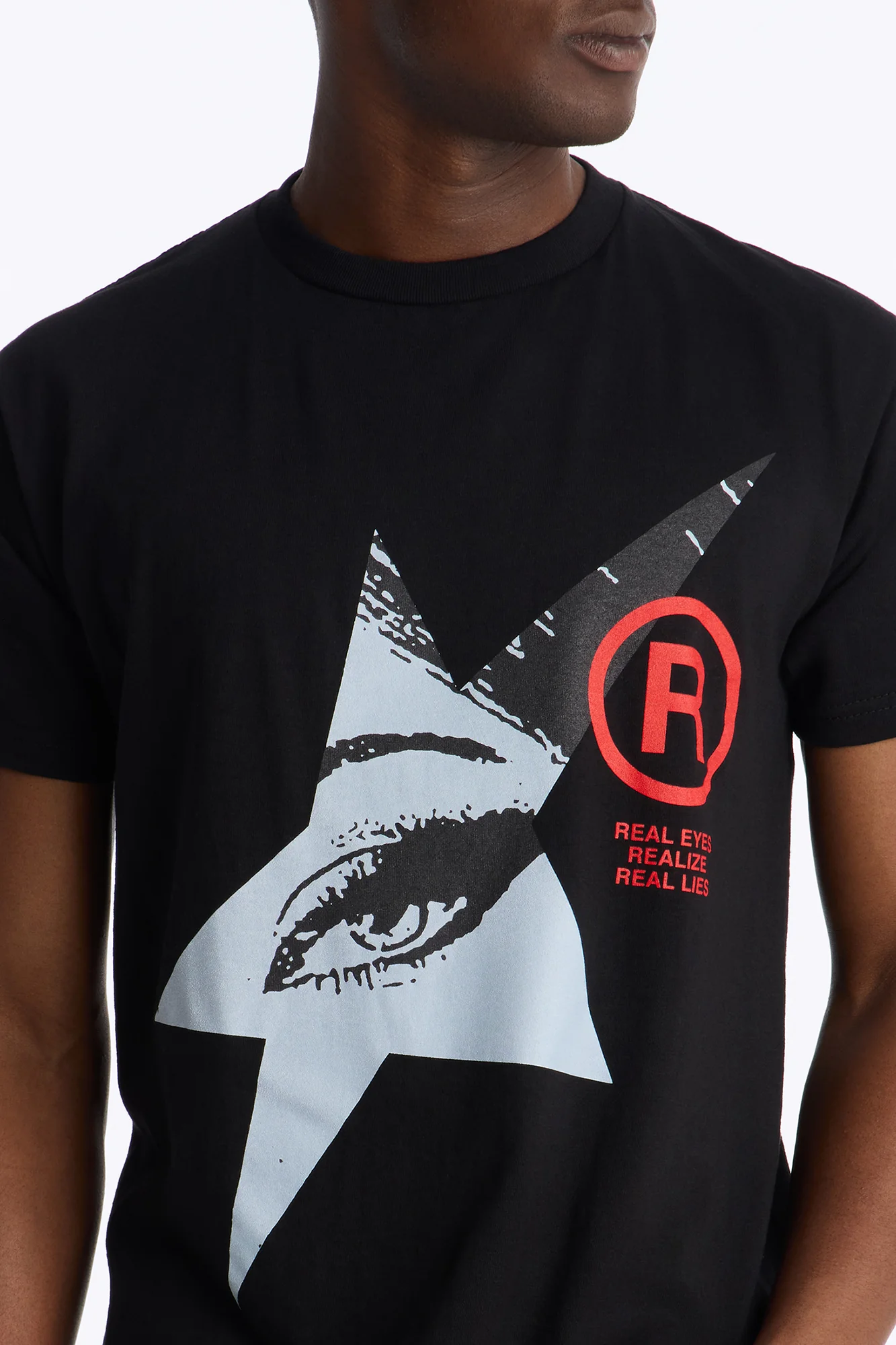 Real Eyes Lie Short Sleeve Tee - Black - Image 3