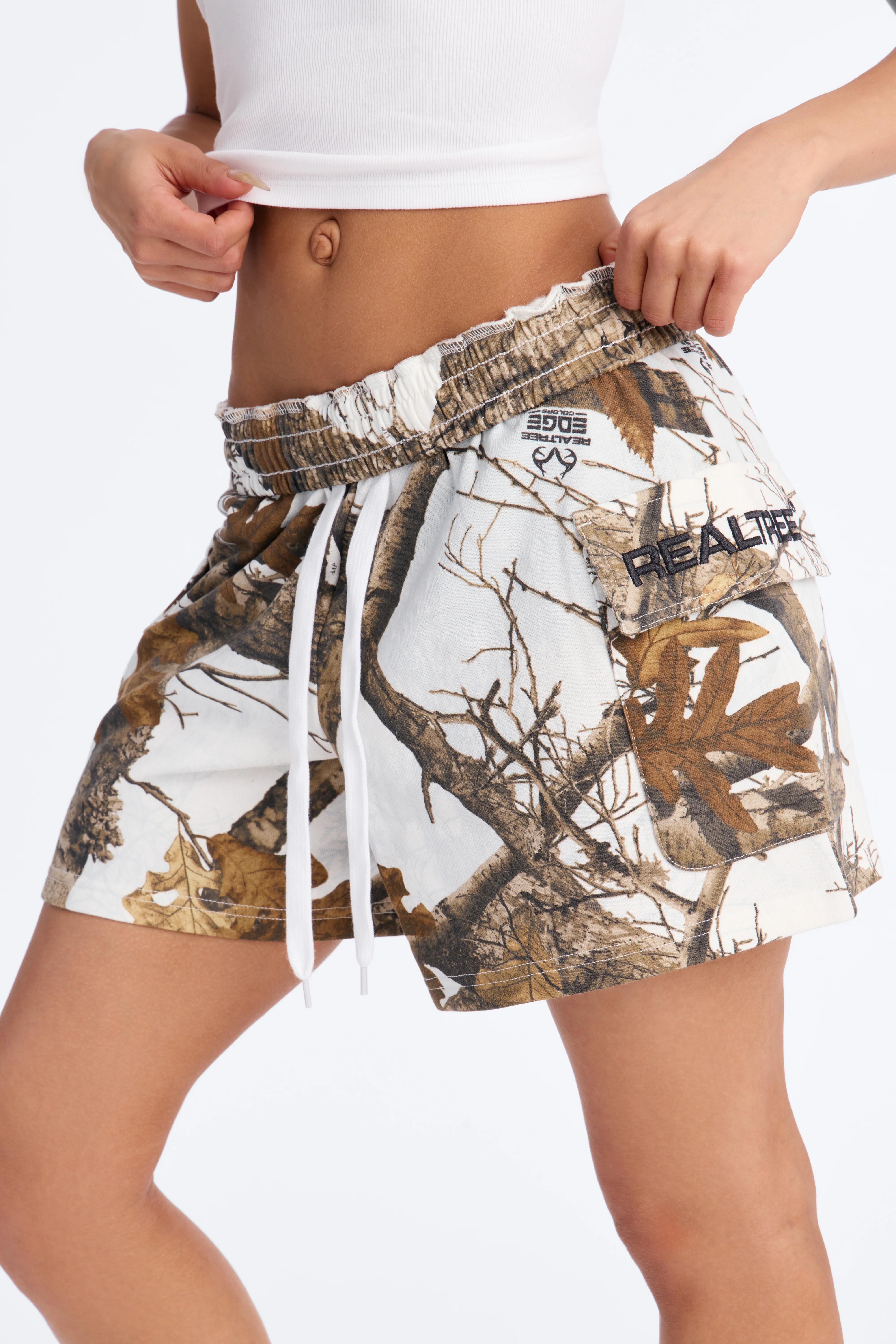Realtree Fleece Cargo Short - White/combo - Image 3