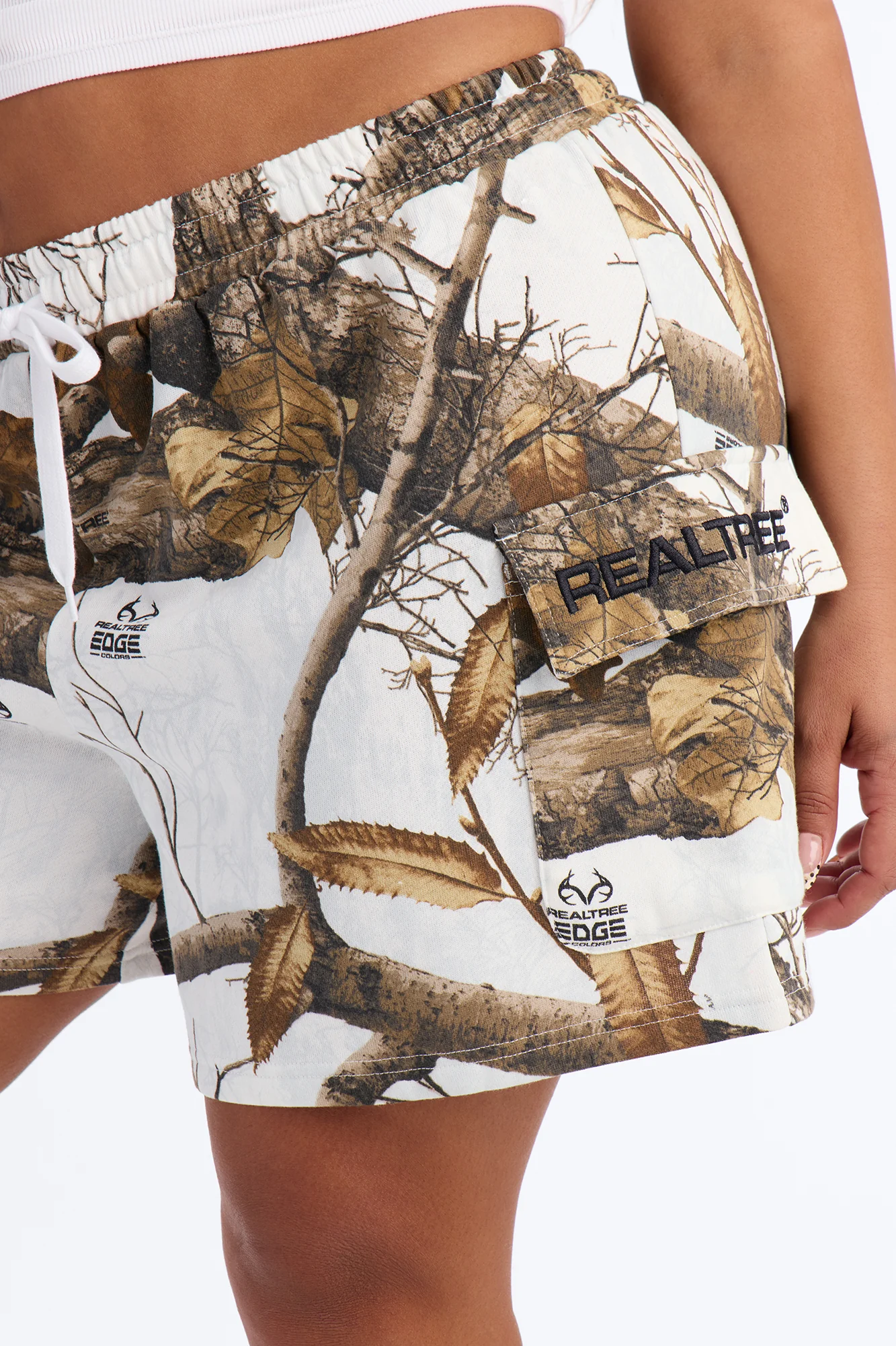 Realtree Fleece Cargo Short - White/combo - Image 7