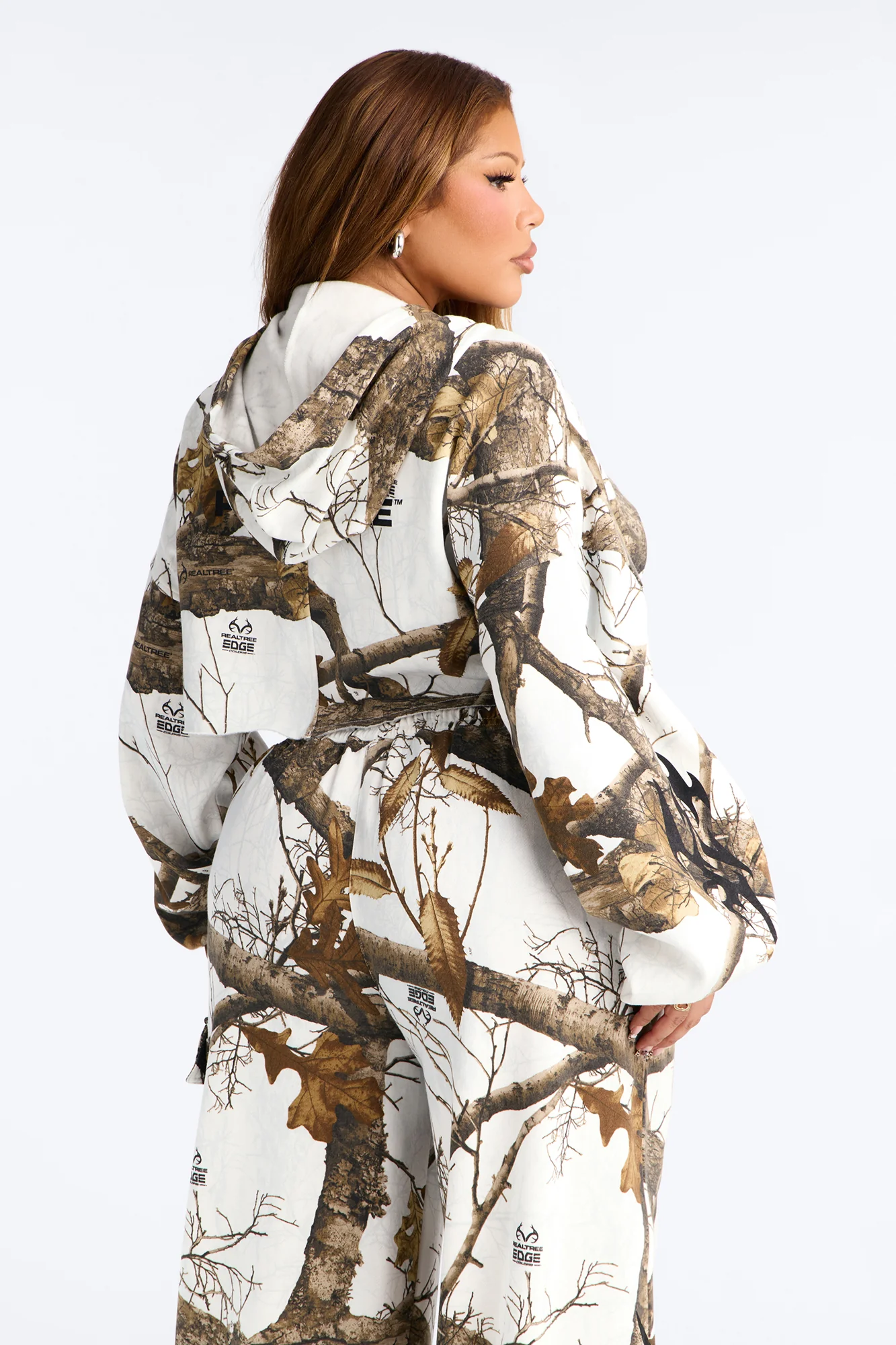 Realtree Zip Up Cropped Sweatshirt - White/combo - Image 2