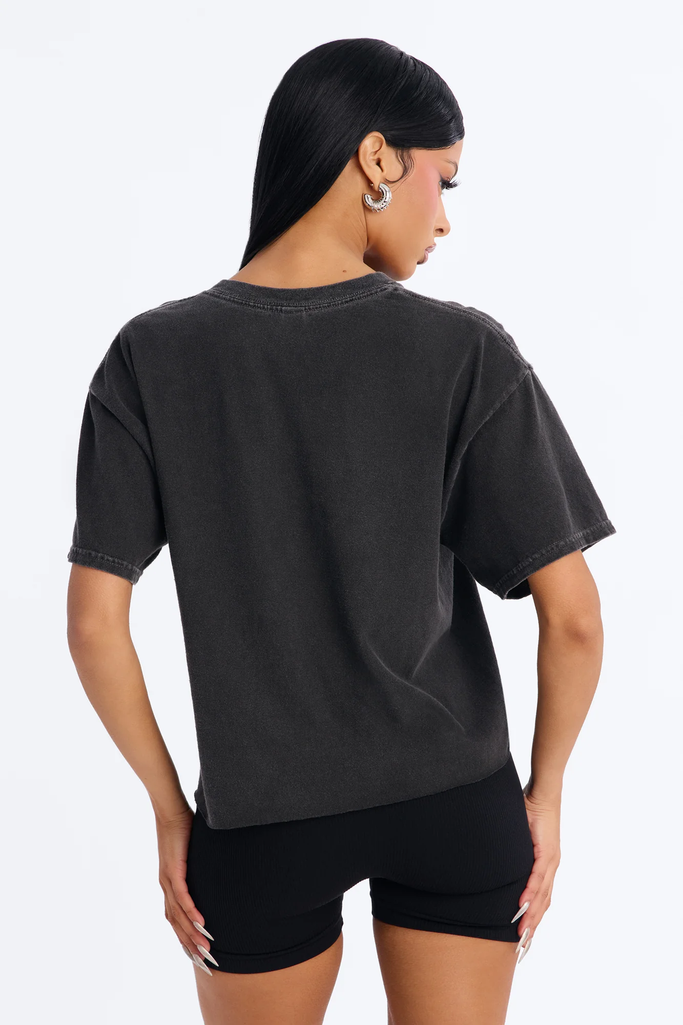 Rebirth Butterfly Cropped Tee - Black - Image 4