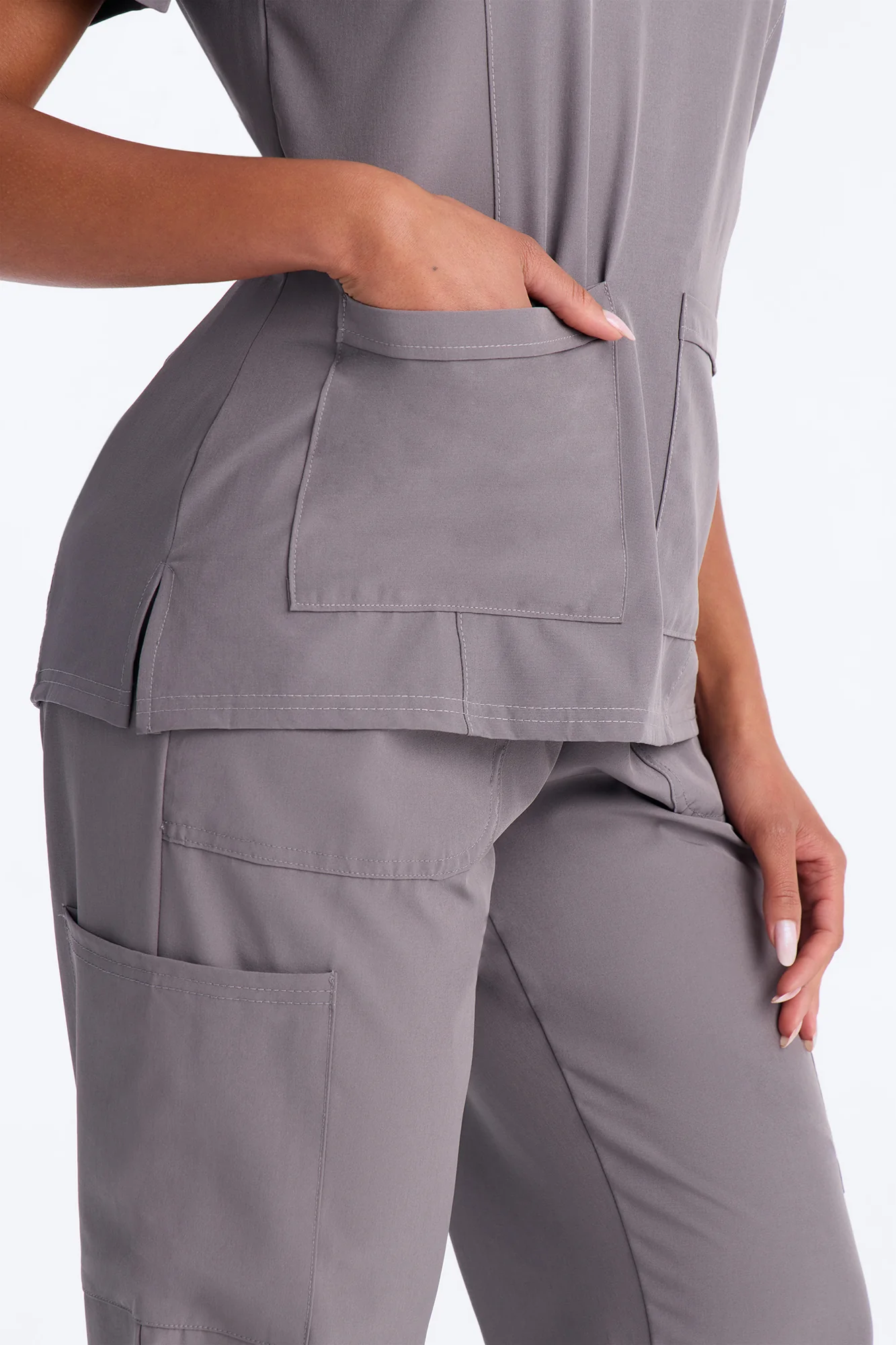 Recovery Mode Uniform Scrub Jogger Pant Set - Charcoal - Image 3