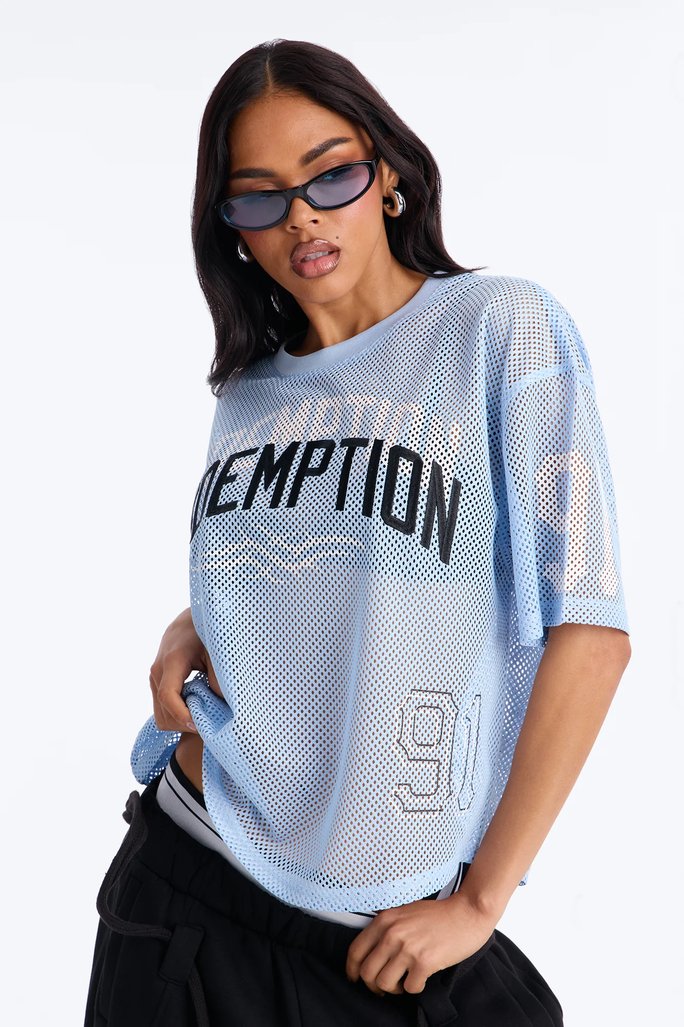 Redemption 91 Open Mesh Jersey - Light Blue - Image 3