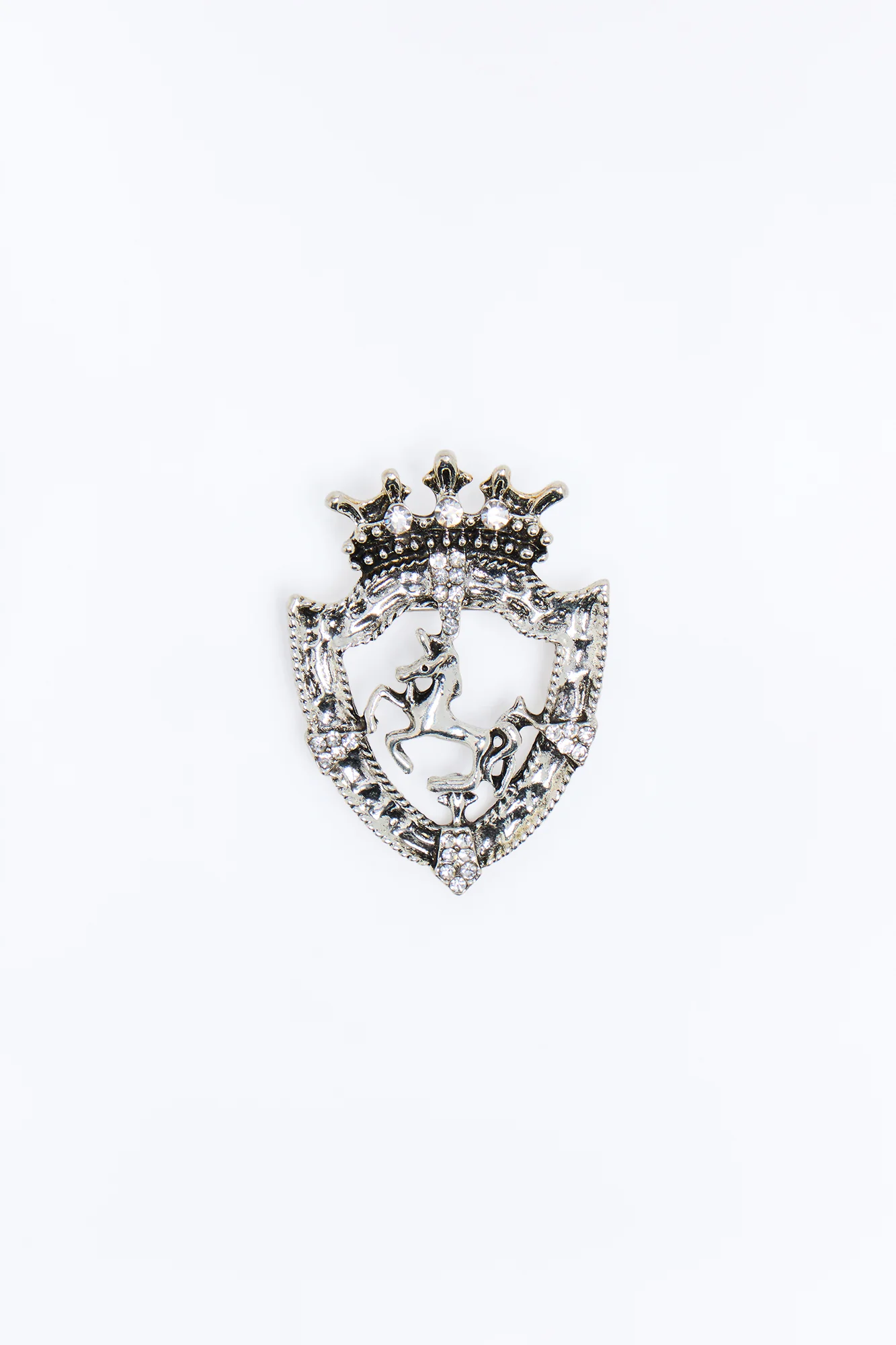 Regal Shield Brooch - Silver - Image 3