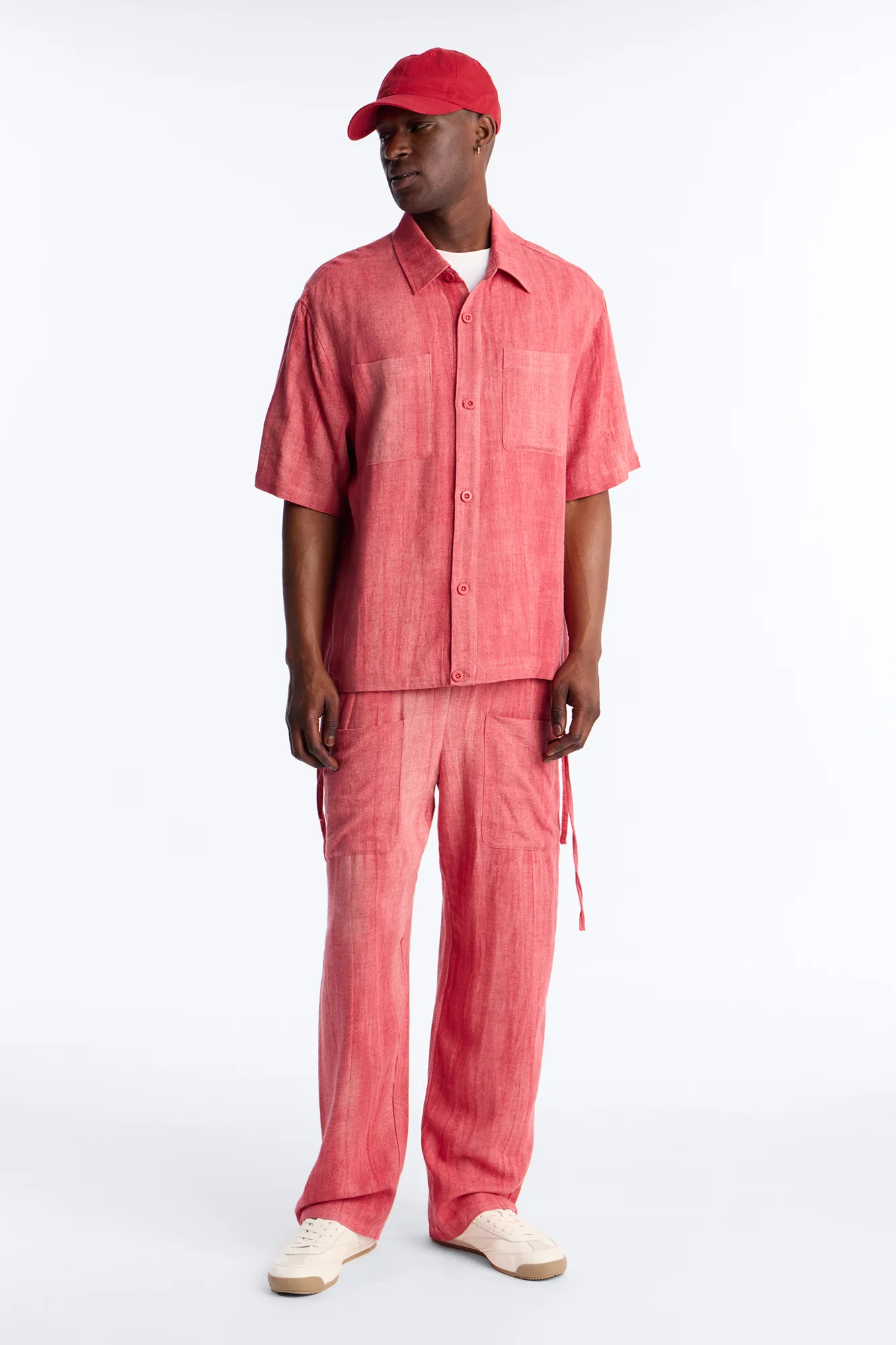 Relaxed Desert Oasis Button Up Shirt - Red - Image 2