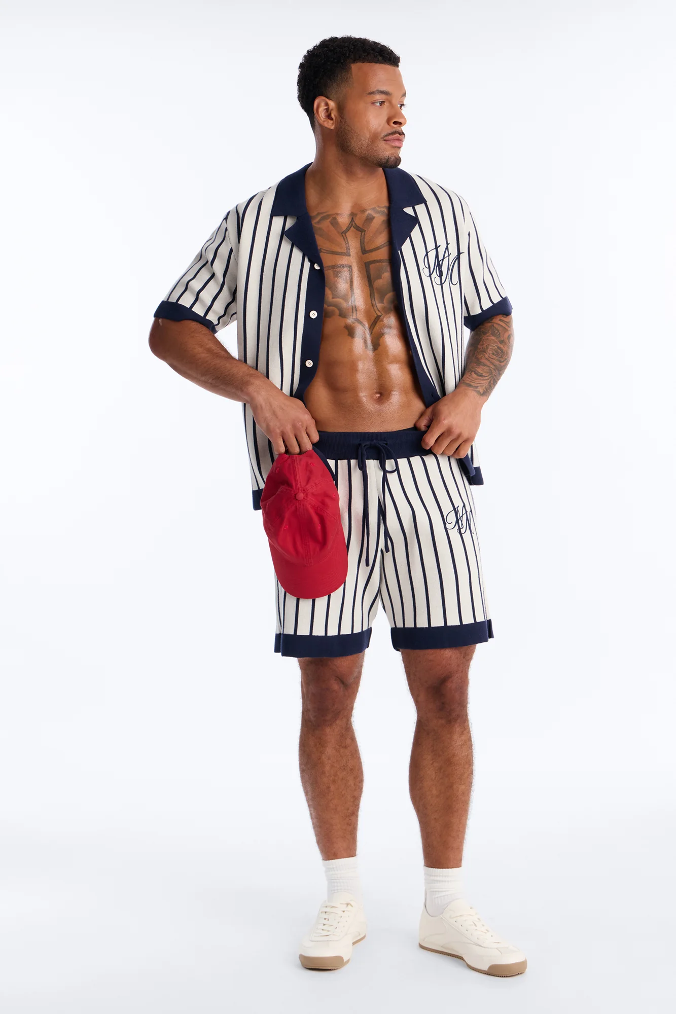 Relaxed Estate Stripe Short - Navy - Image 2