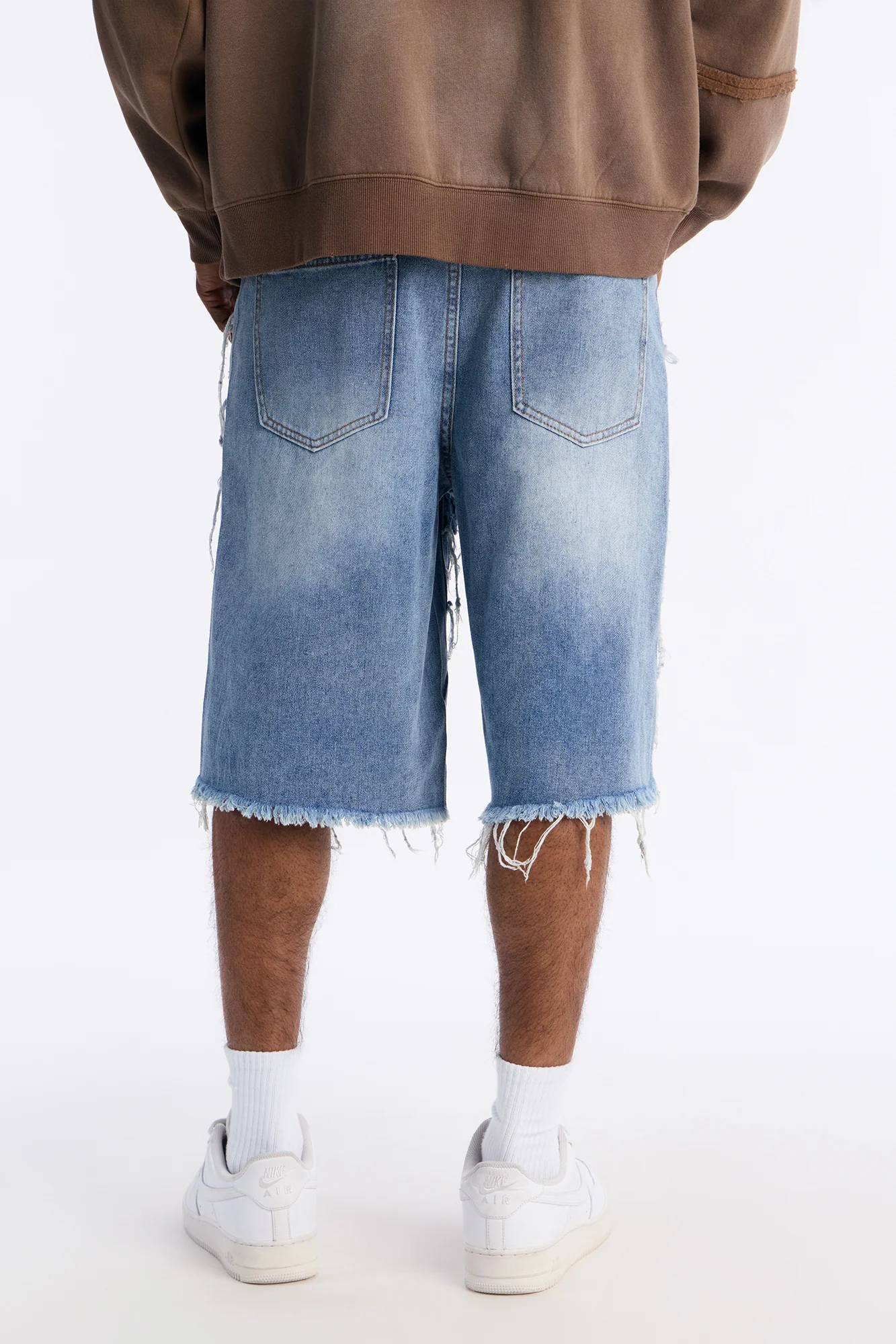 Relaxed Jeweled Havoc Denim Short - Light Wash - Image 5