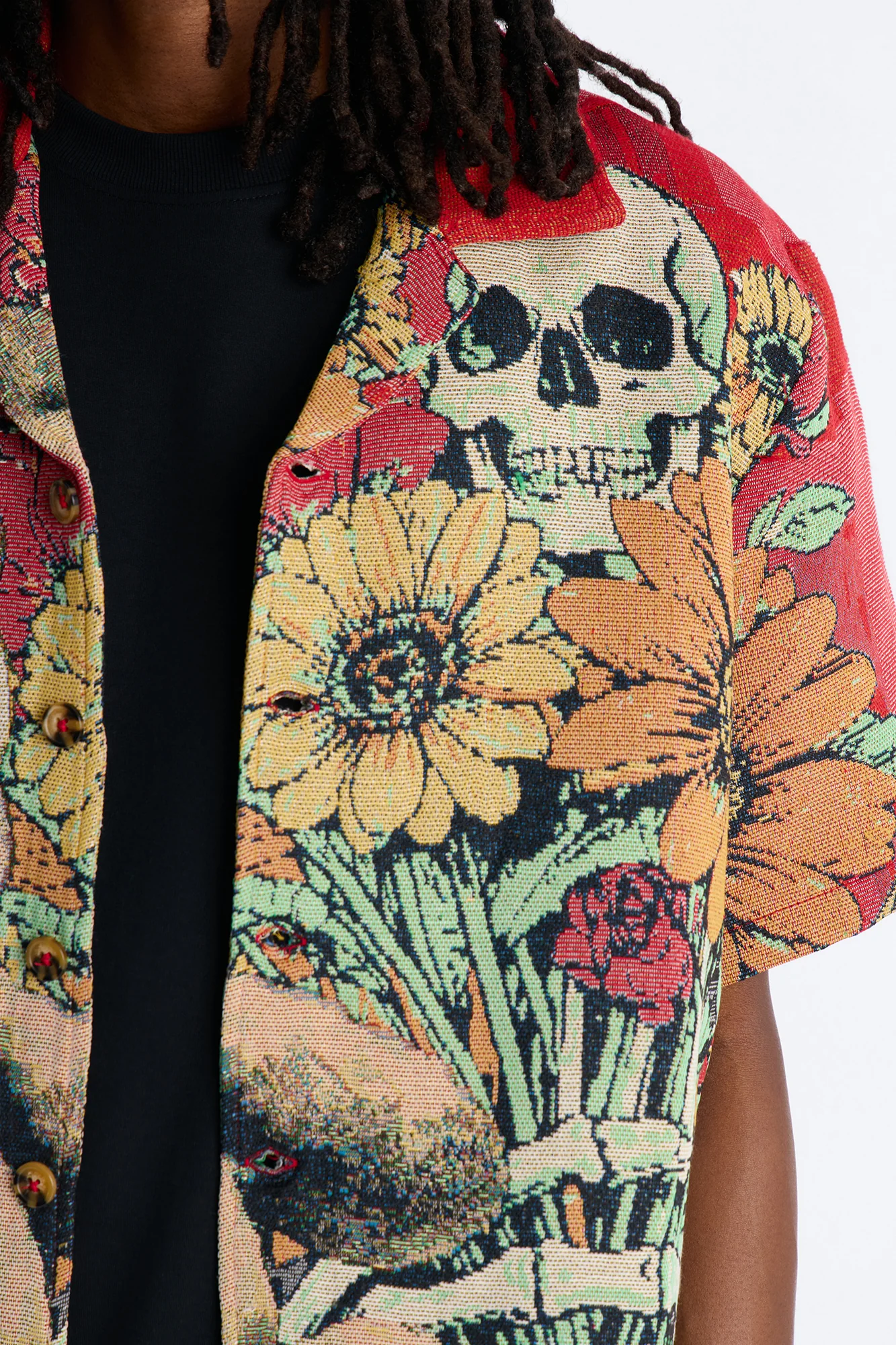Relaxed Late Night Dream Cuban Collar Shirt - Multi Color - Image 3