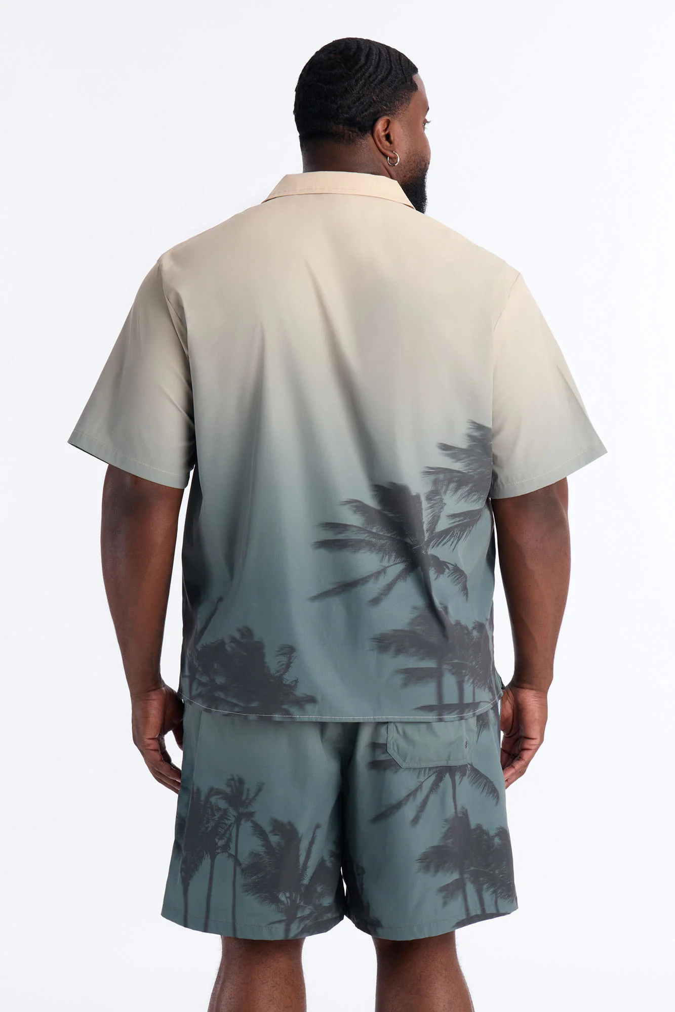 Relaxed Moab Breeze Cuban Collar Button Up Shirt - Taupe - Image 8