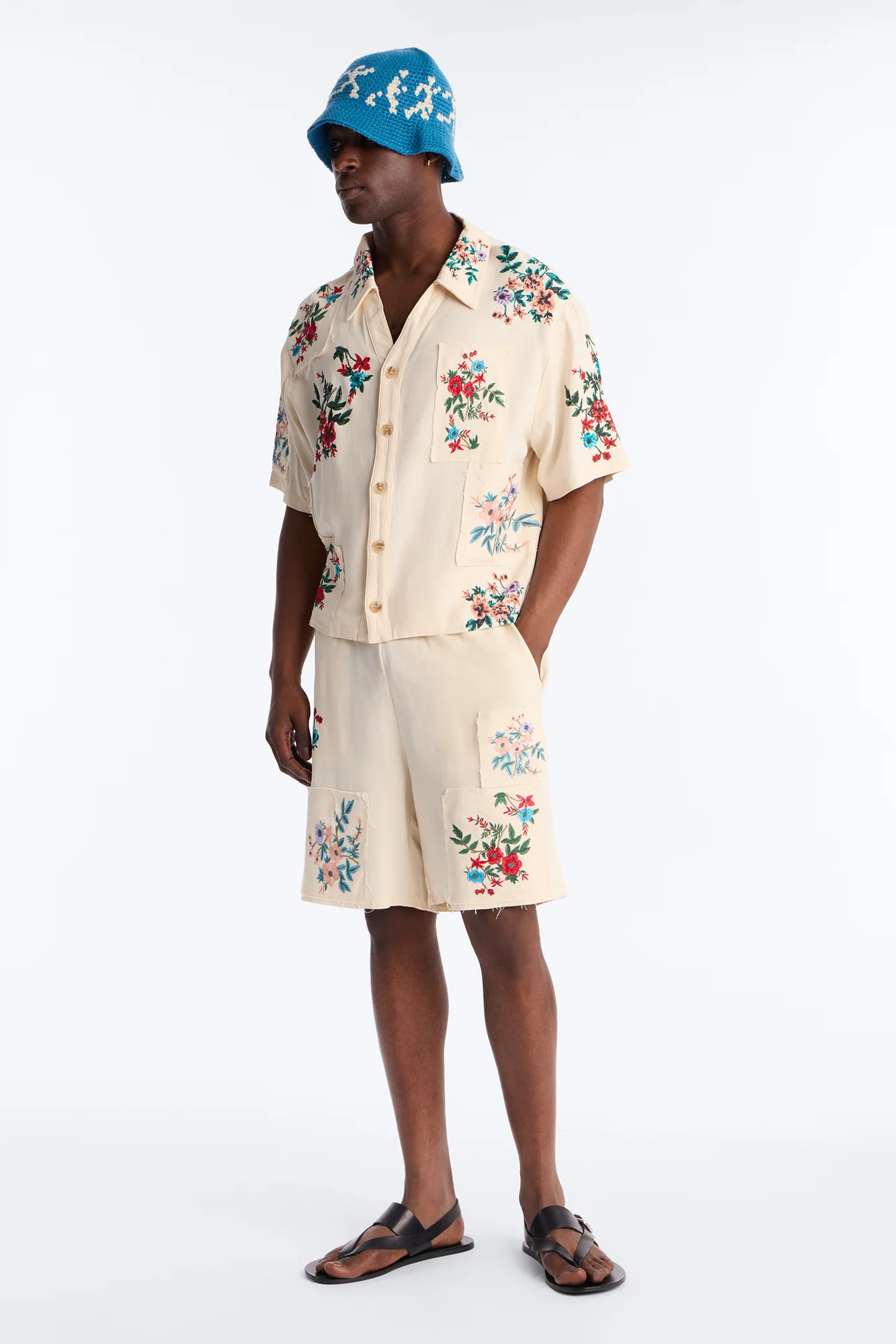 Relaxed Petals At Dusk Button Up Shirt - White/combo - Image 2