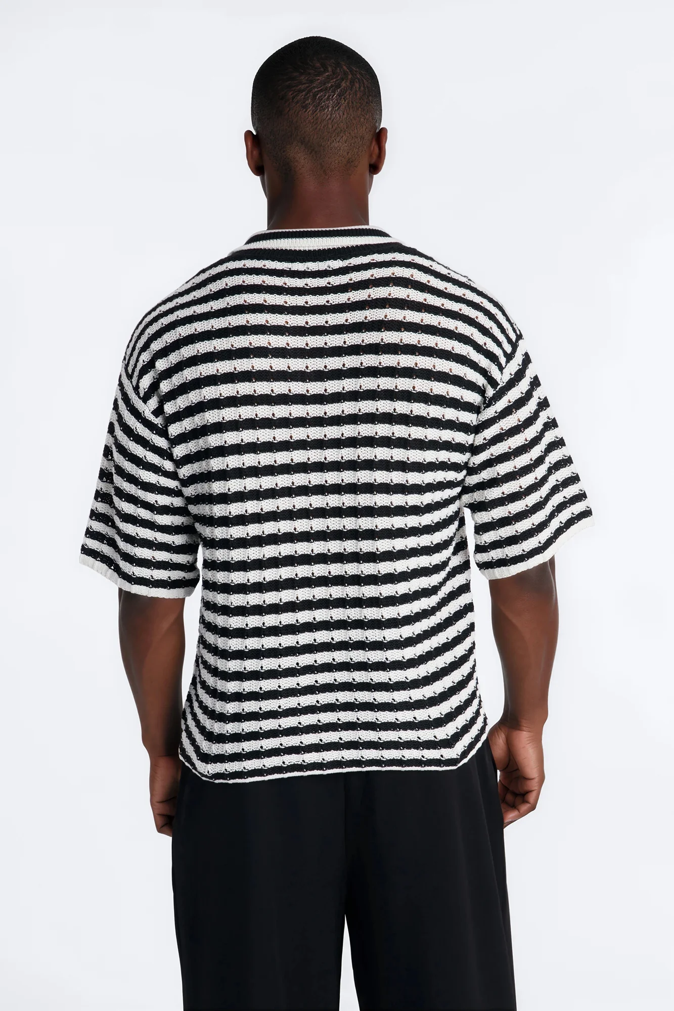 Relaxed Regatta Stripe Polo - Black - Image 4