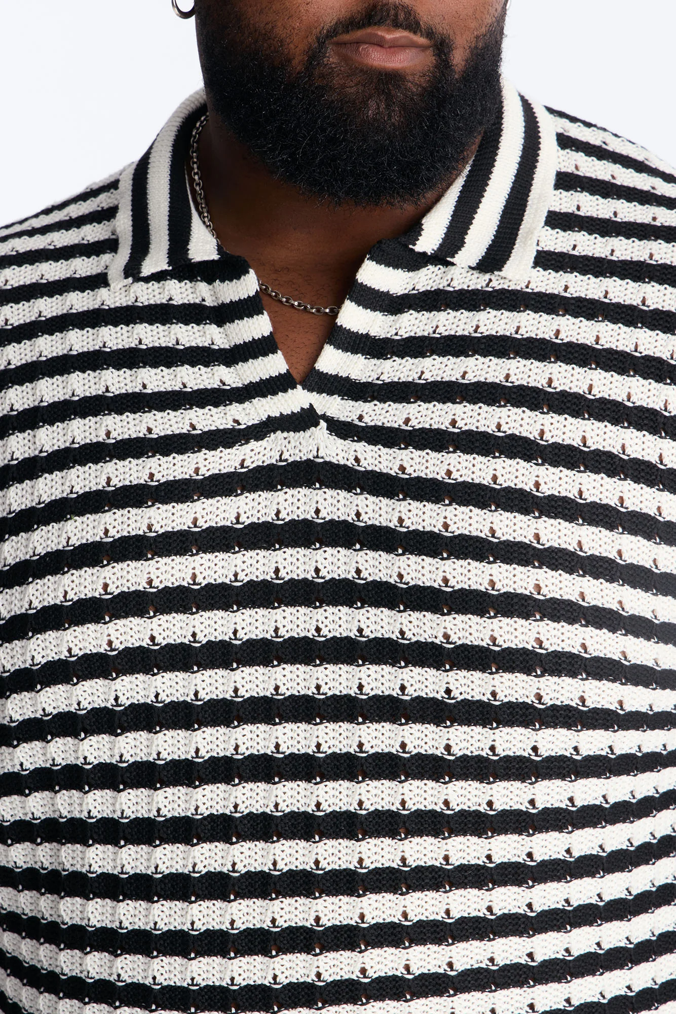 Relaxed Regatta Stripe Polo - Black - Image 7
