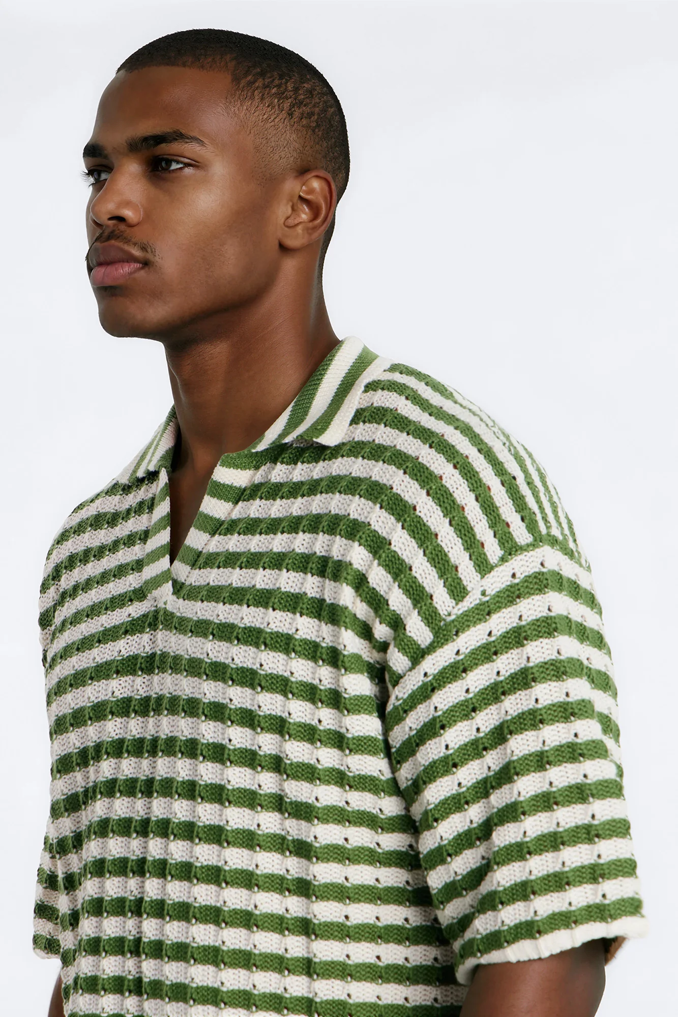 Relaxed Regatta Stripe Polo - Green - Image 3
