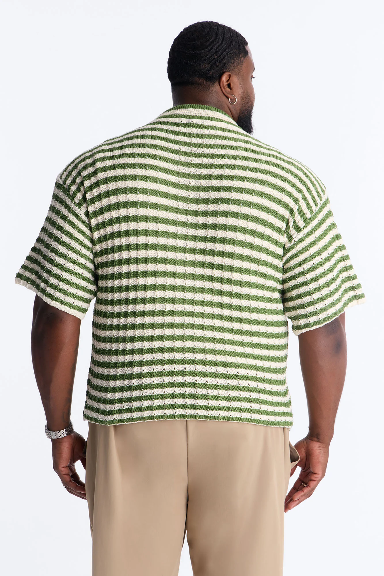 Relaxed Regatta Stripe Polo - Green - Image 8